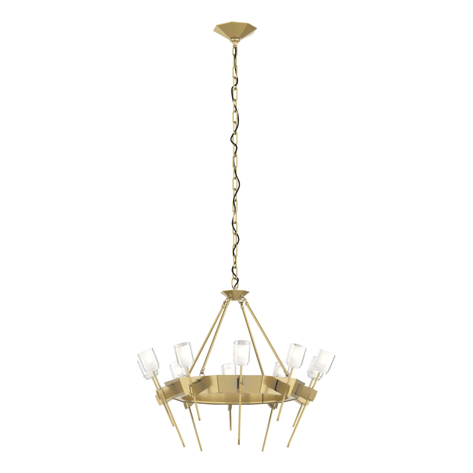 Shown in Modern Brass finish and Cast glass and Cast Glass shade