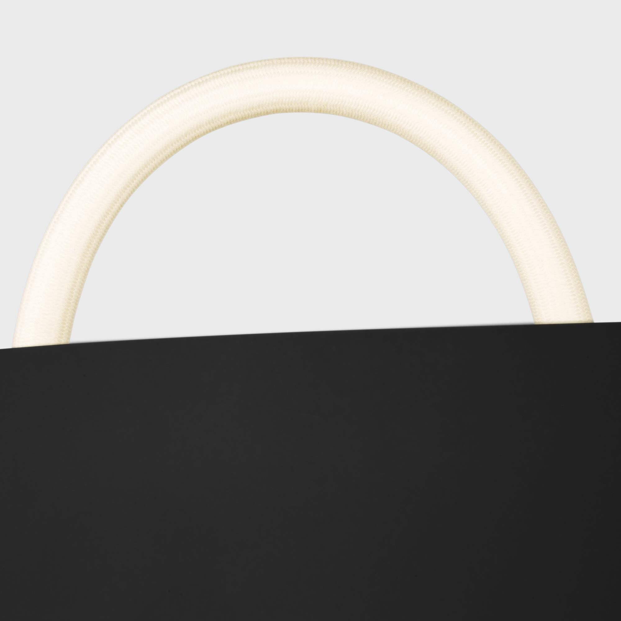 Shown in Nightshade Black finish and Rope shade