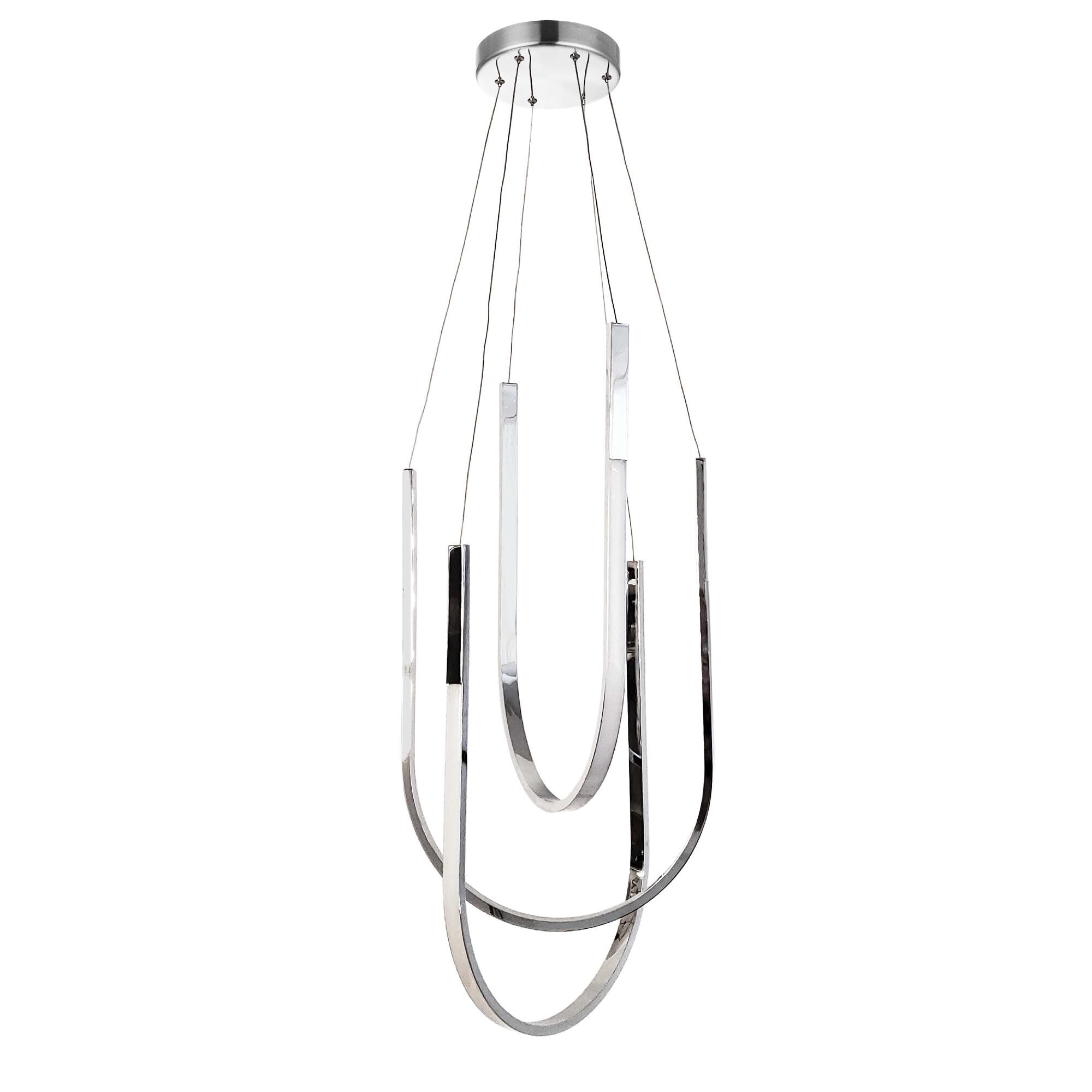 Shown in Polished Chrome finish and White shade