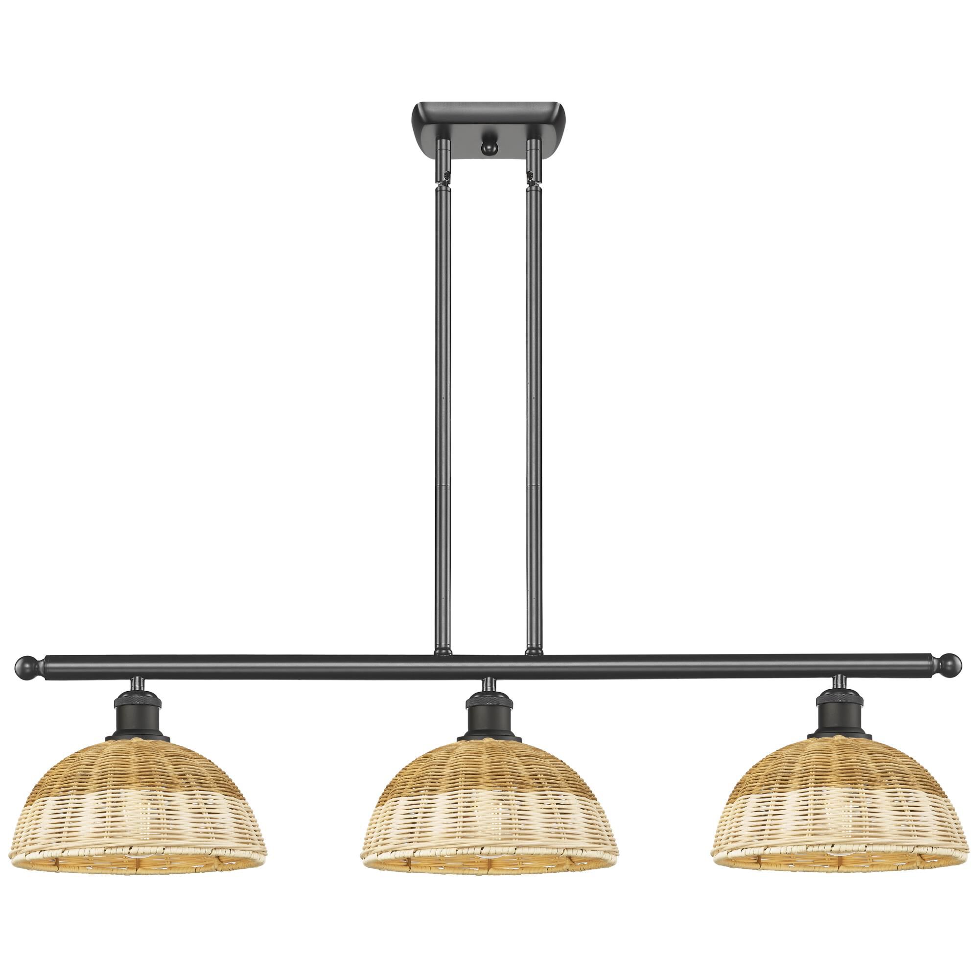 Shown in Oil Rubbed Bronze finish and Natural shade