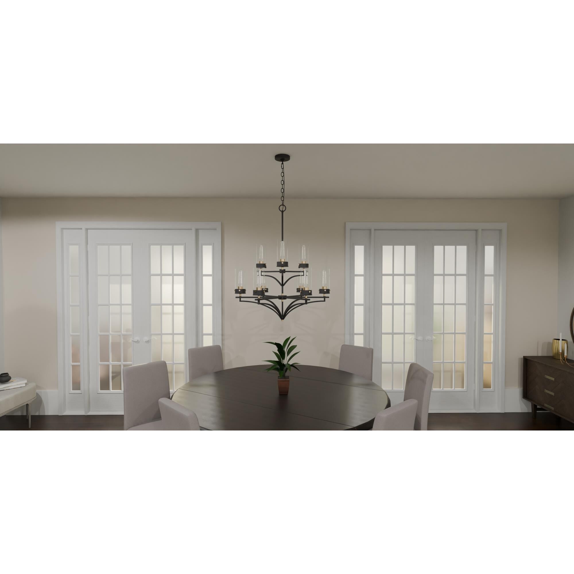 Hillside 31 Inch 9 Light Chandelier by Quoizel