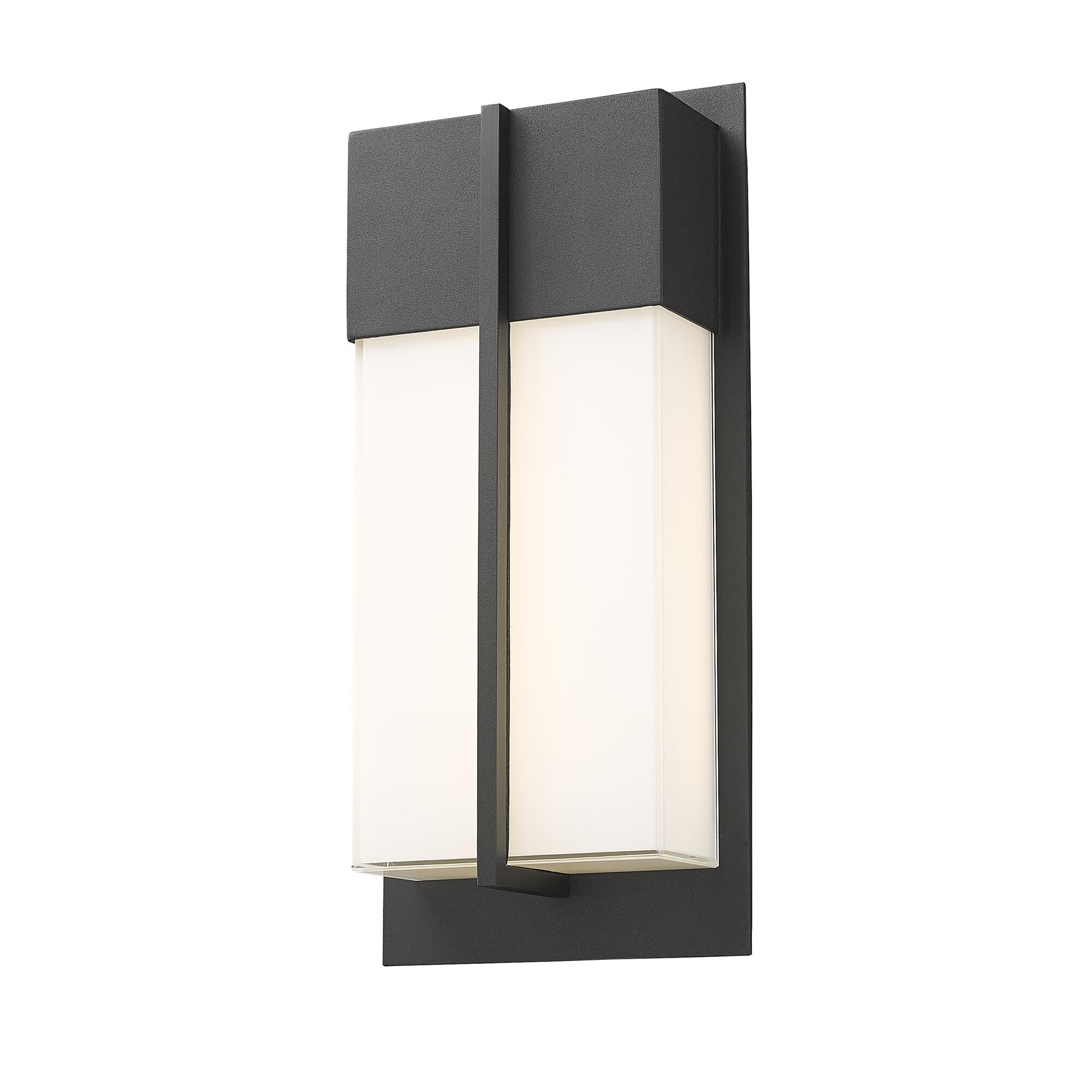 Shown in Black finish and Gloss Opal glass and Gloss Opal shade