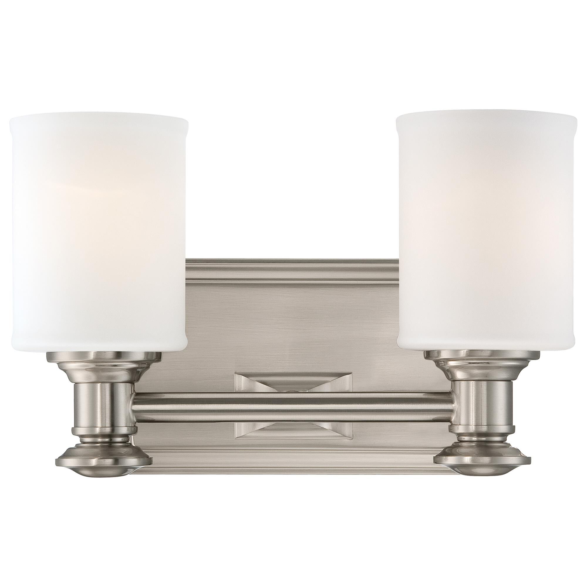 Shown in Brushed Nickel finish and Etched Opal glass