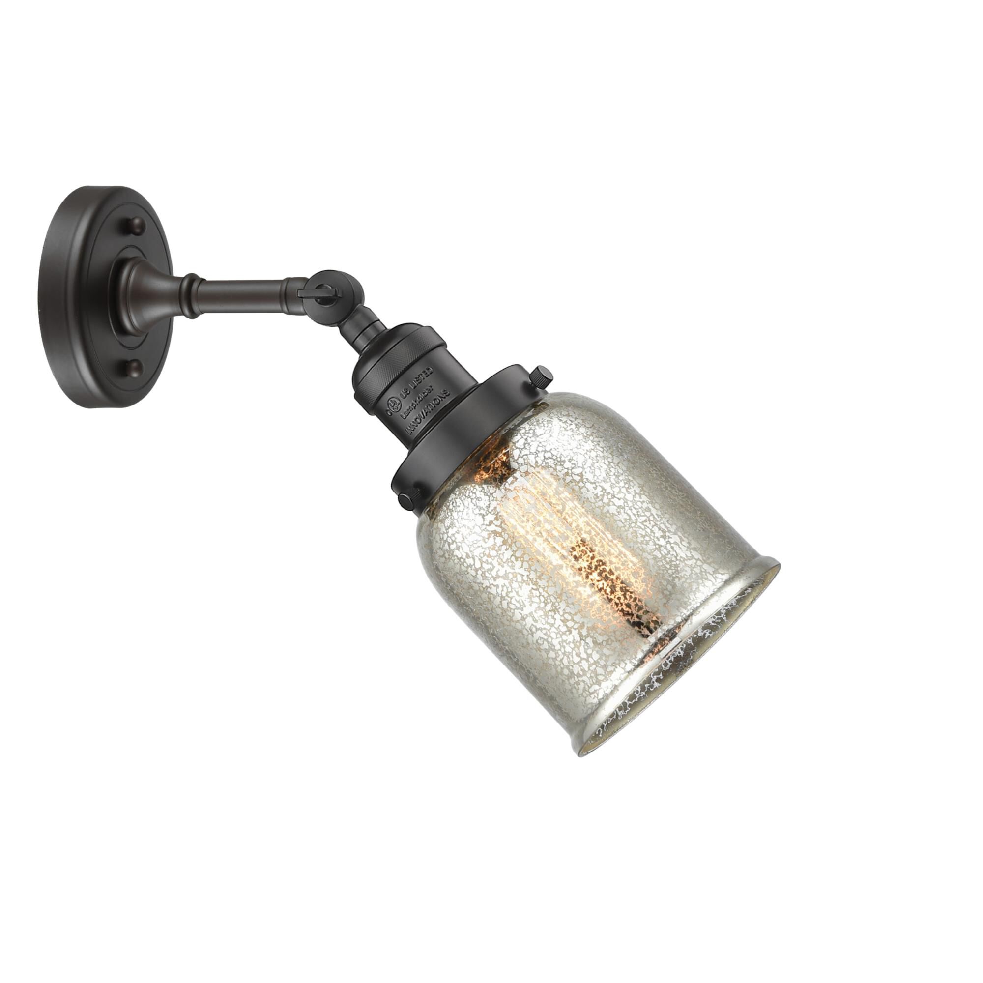 Shown in Oil Rubbed Bronze finish and Silver Mercury glass and None accent