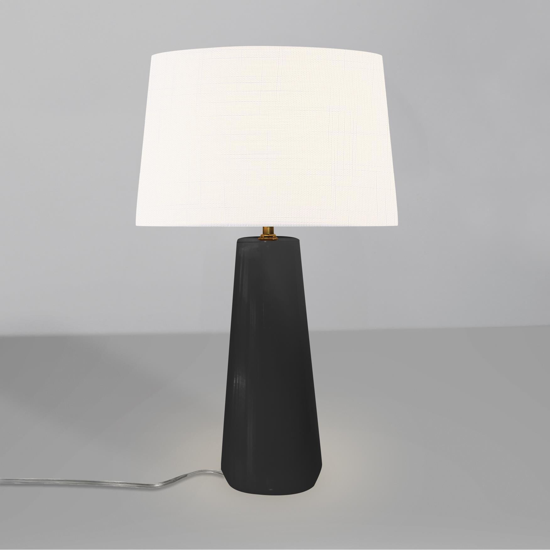 Shown in Gloss Black finish and White shade