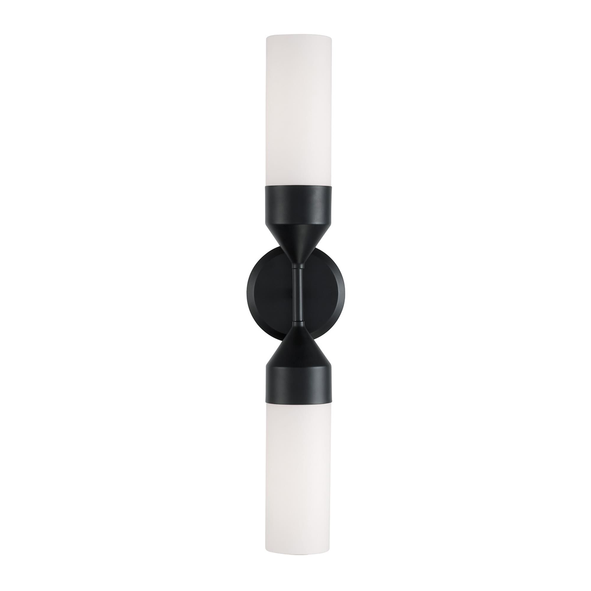 Shown in Matte Black finish and Soft White glass