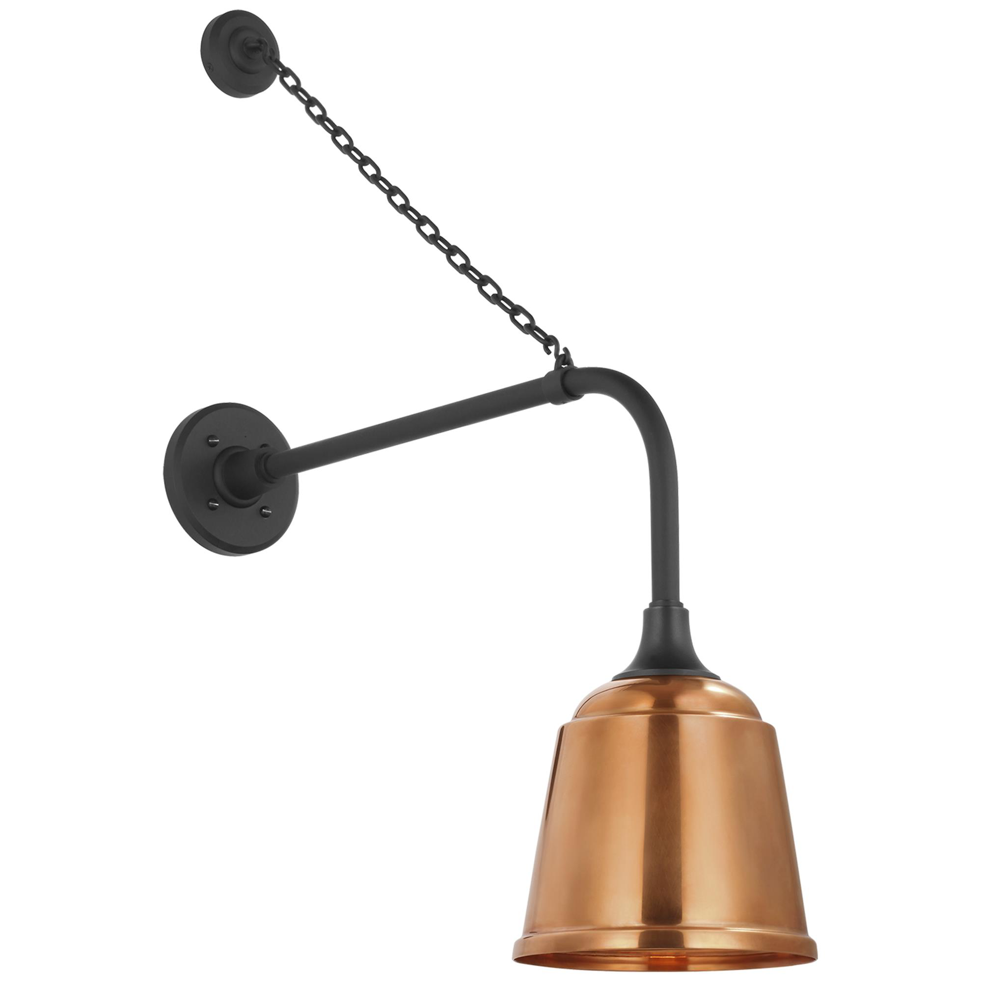 Shown in Matte Black finish and Copper shade