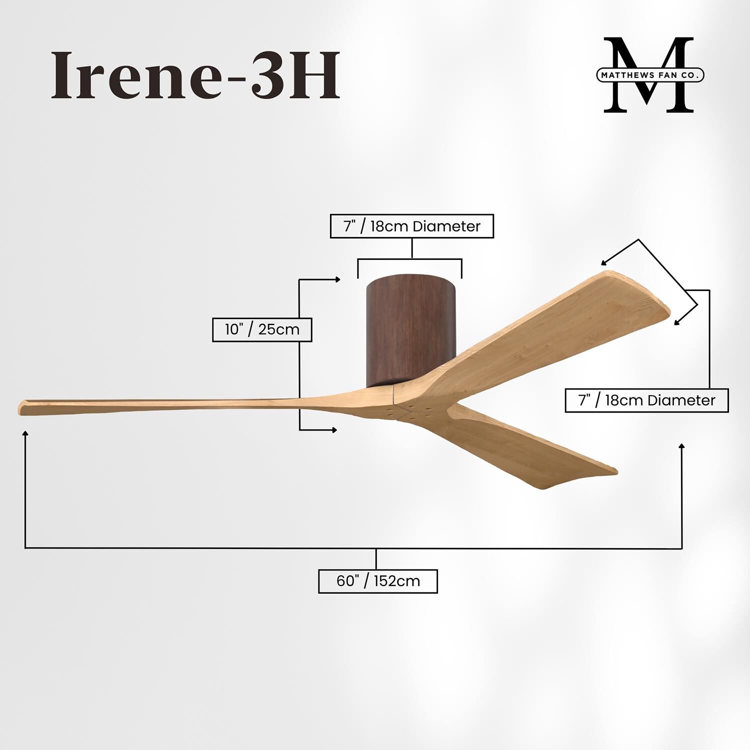 Irene 60 Inch Flush Mount Fan by Matthews Fan Company