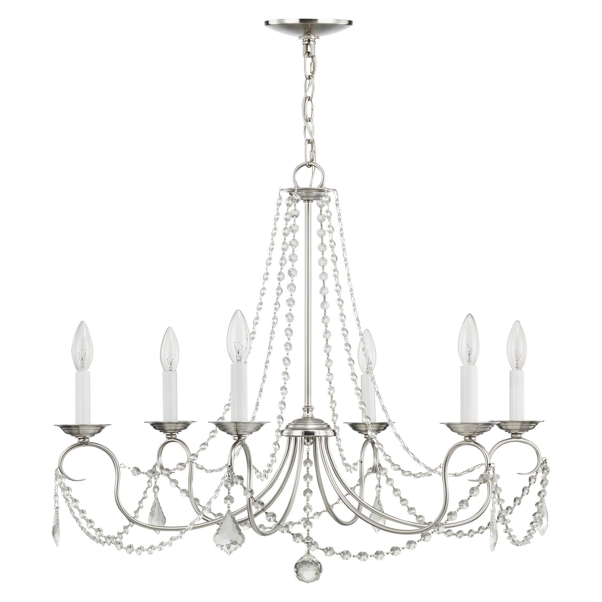 Pennington 28 Inch 6 Light Chandelier by Livex Lighting