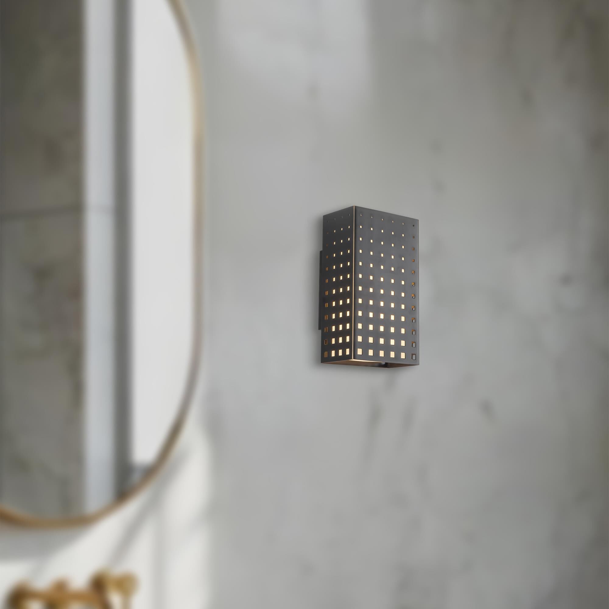 Shown in Urban Bronze finish and Clear Exterior Opal Interior glass