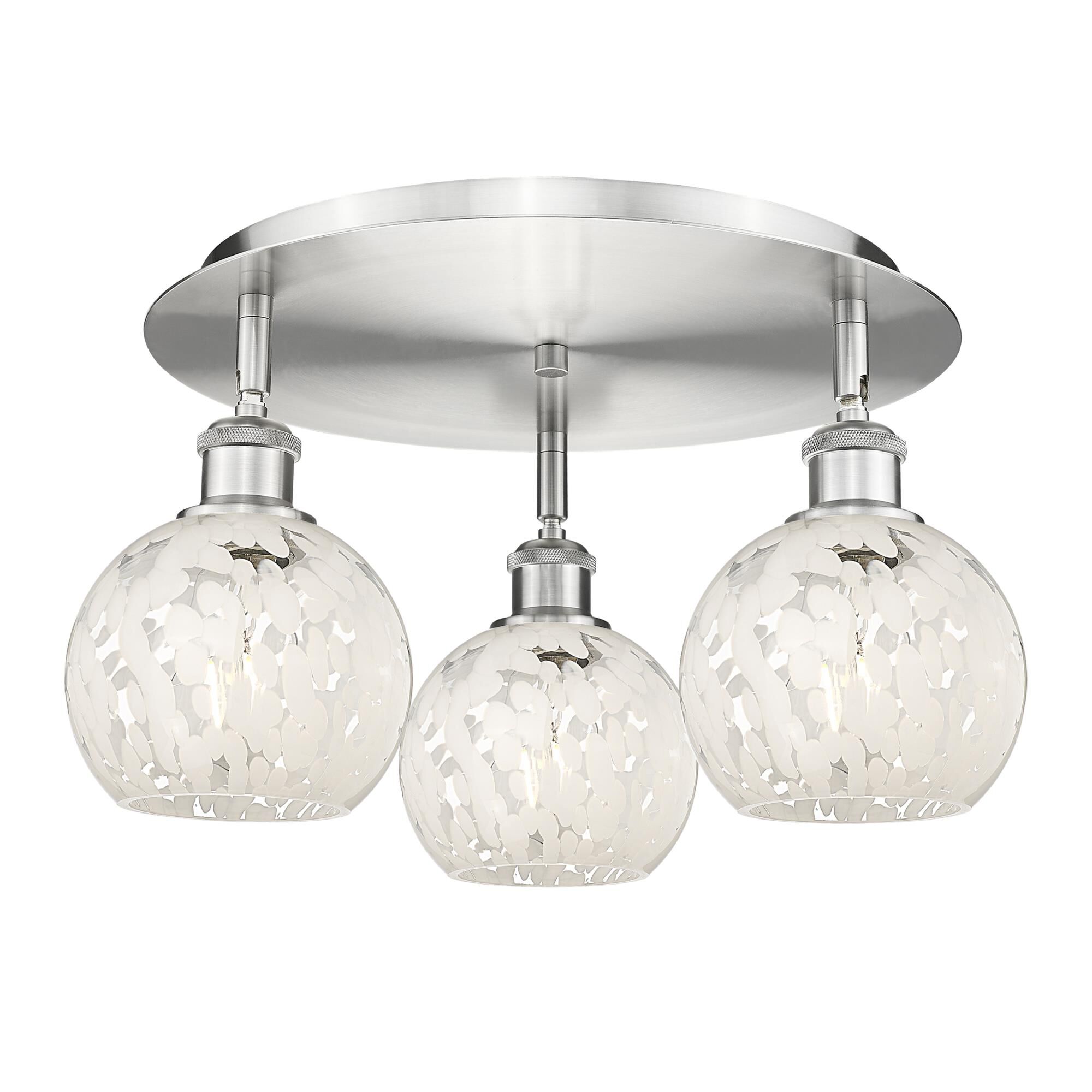 Bruno Marashlian White Mouchette 18 Inch Flush Mount by Innovations Lighting
