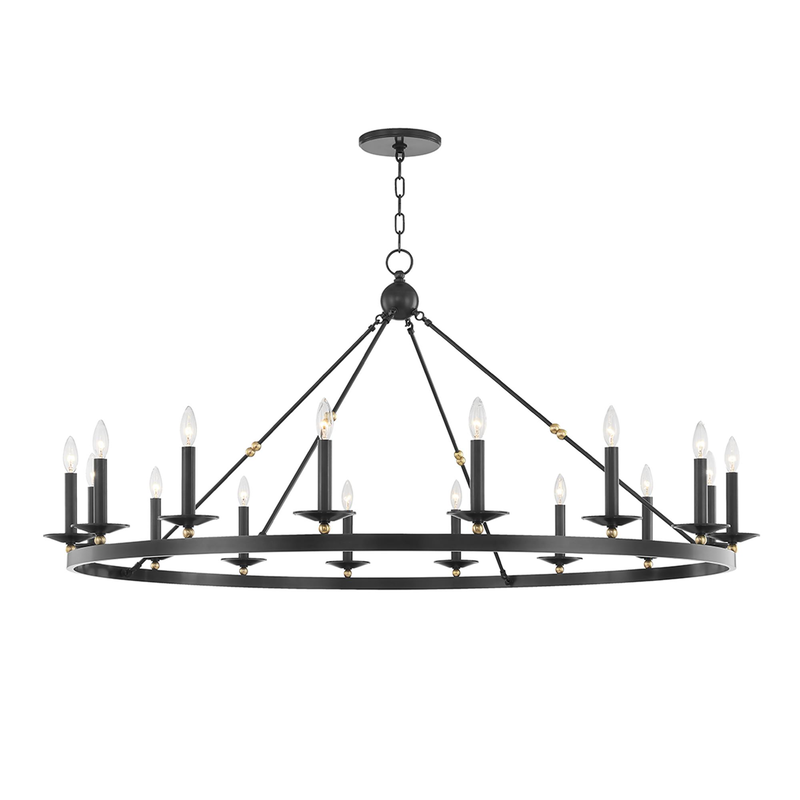 Allendale 27 Inch 16 Light Chandelier by Hudson Valley Lighting