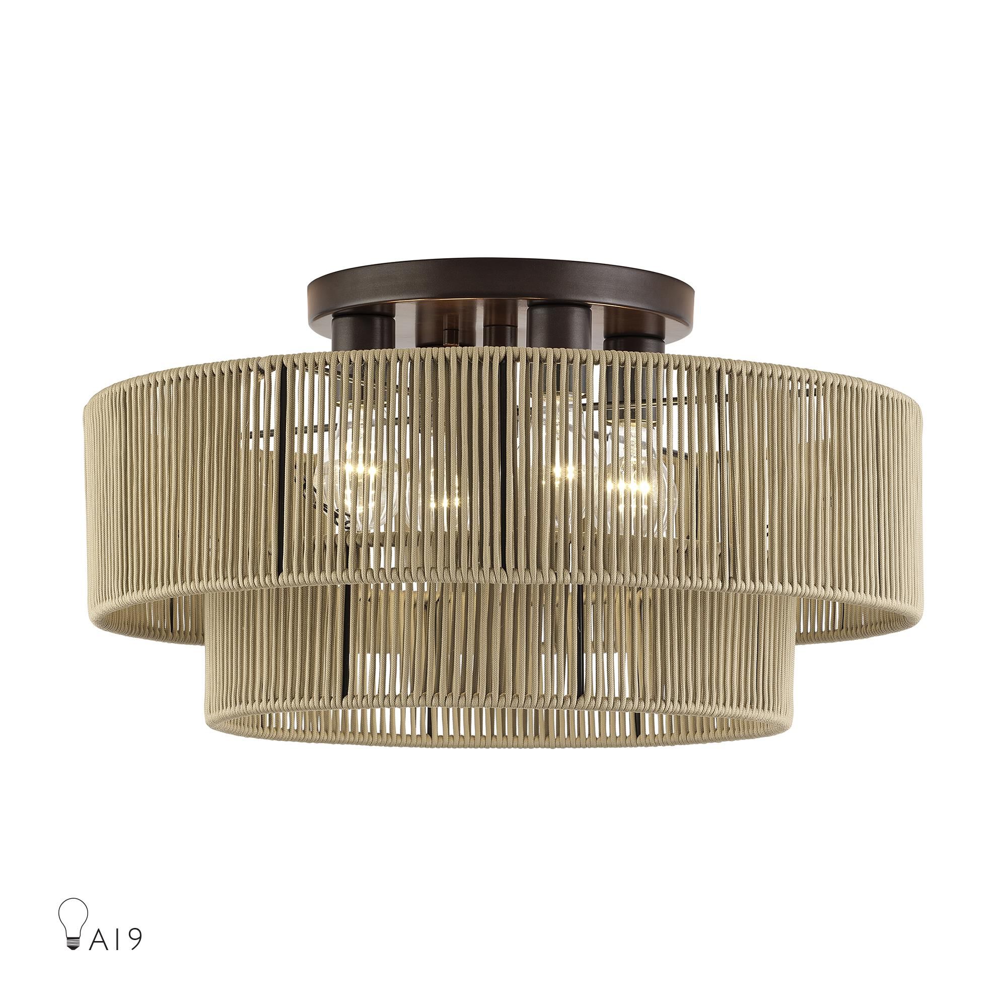 Acordia 21 Inch Semi Flush Mount by Livex Lighting
