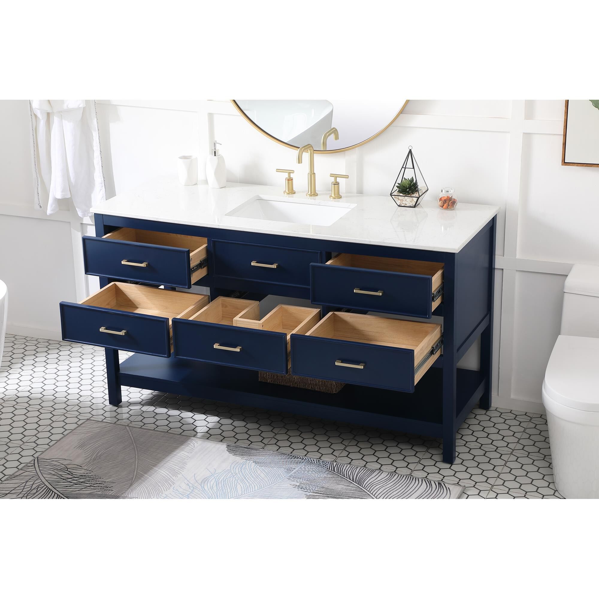 Sinclaire 60 Inch Bath Vanity by Elegant Decor