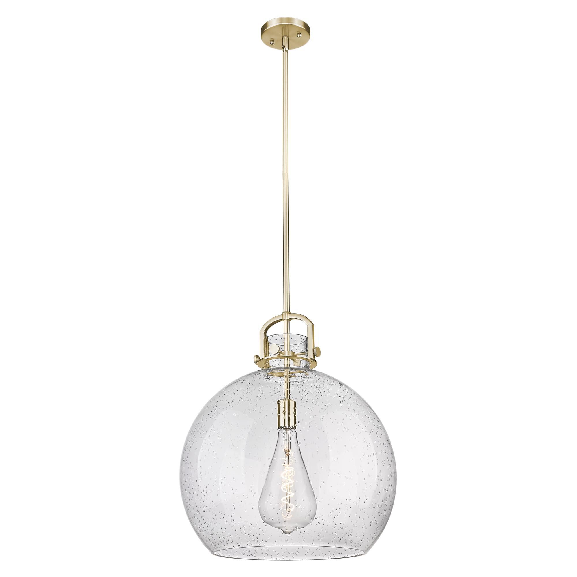Shown in Champagne Bronze finish and Seedy shade