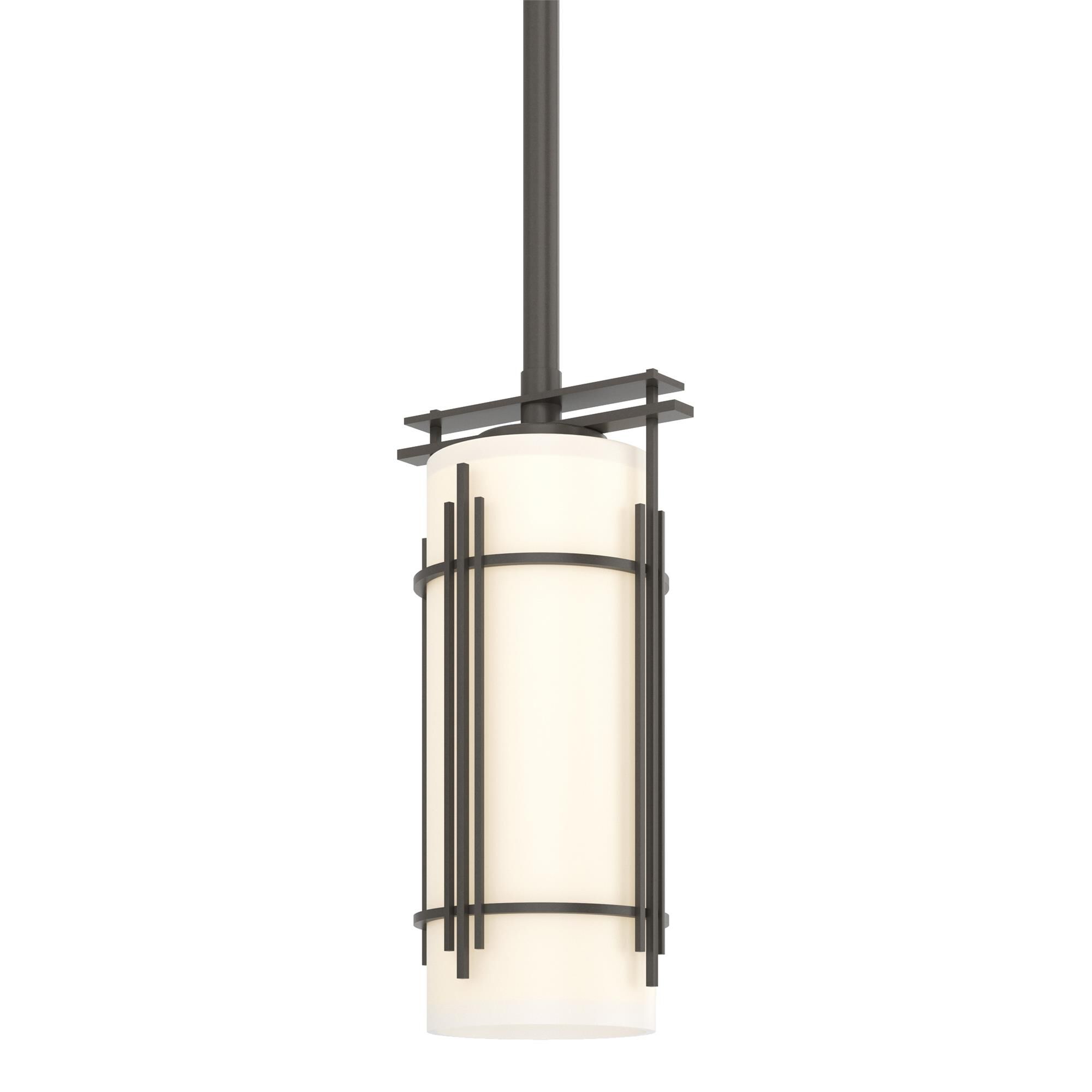 Shown in Dark Smoke finish and Opal glass