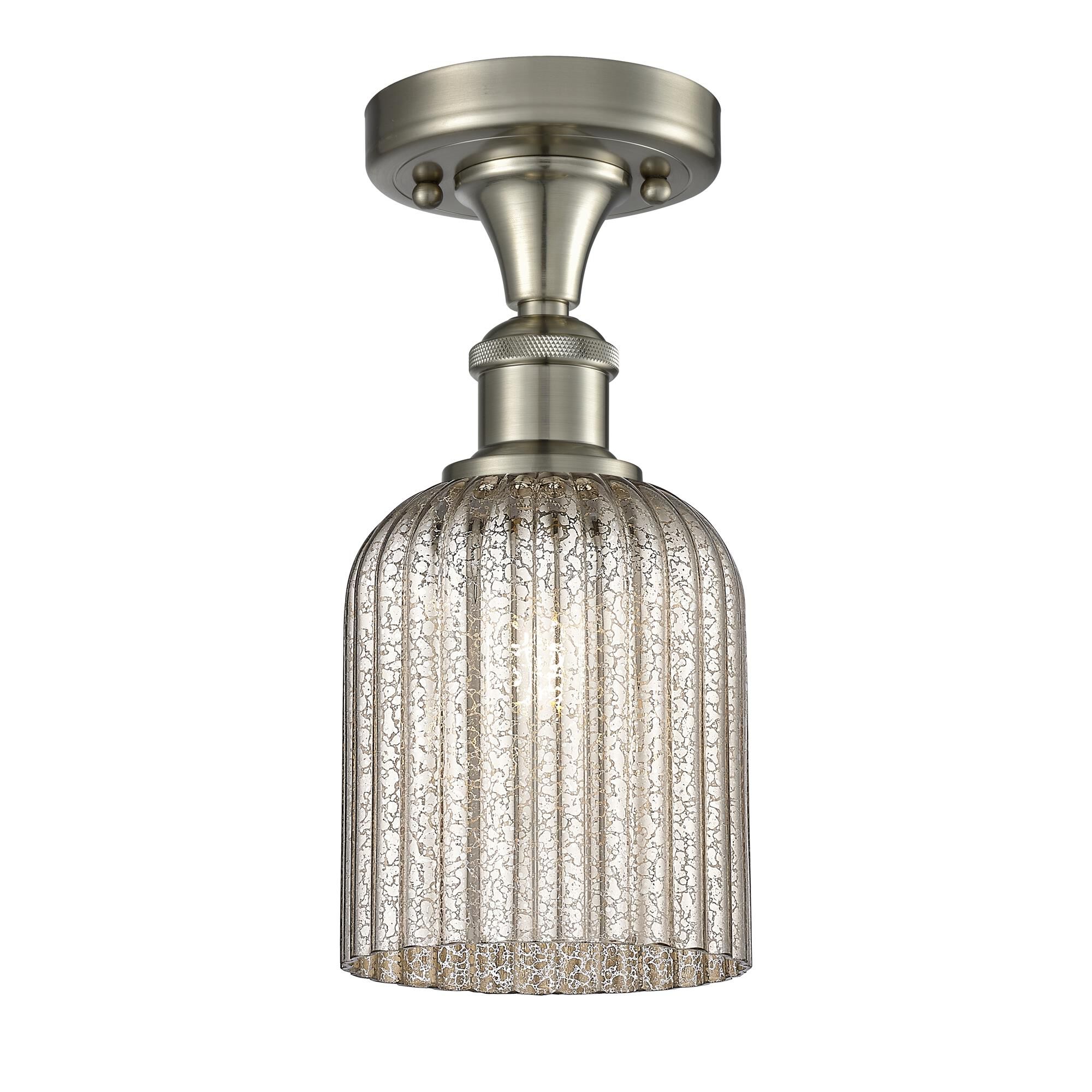 Shown in Satin Nickel finish and Mercury shade