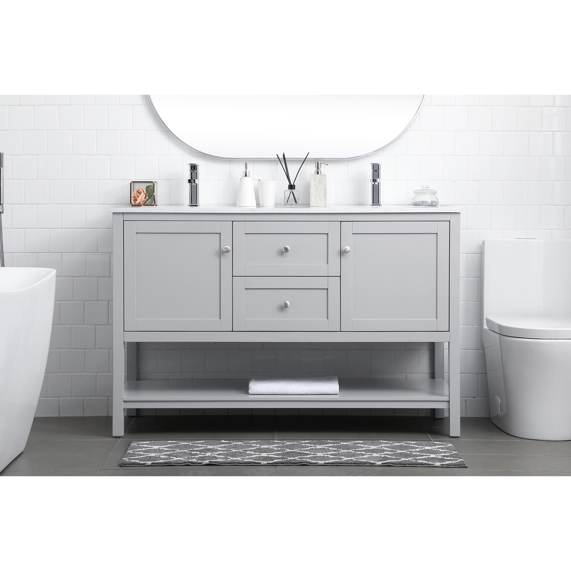 Heath 54 Inch Bath Vanity by Elegant Decor