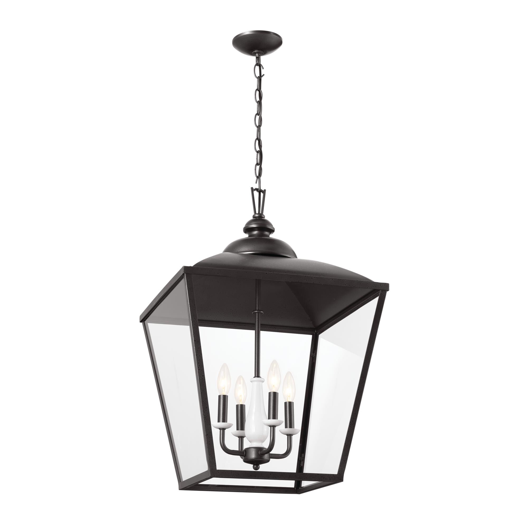 Shown in Anvil Iron finish and Transparent glass