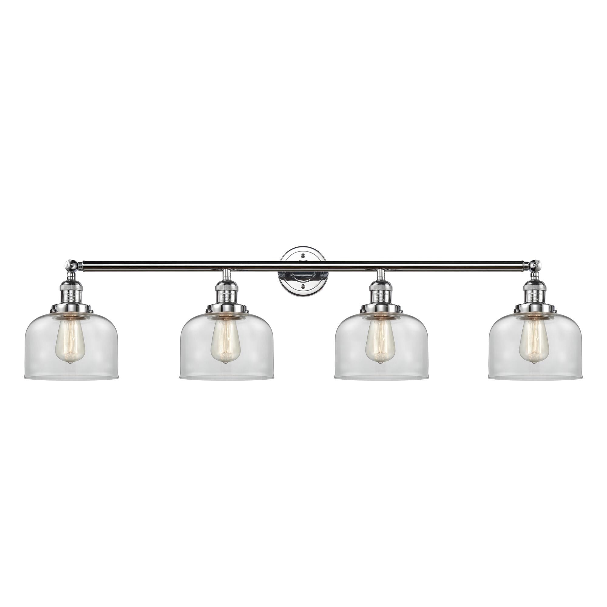 Shown in Polished Chrome finish and Clear glass
