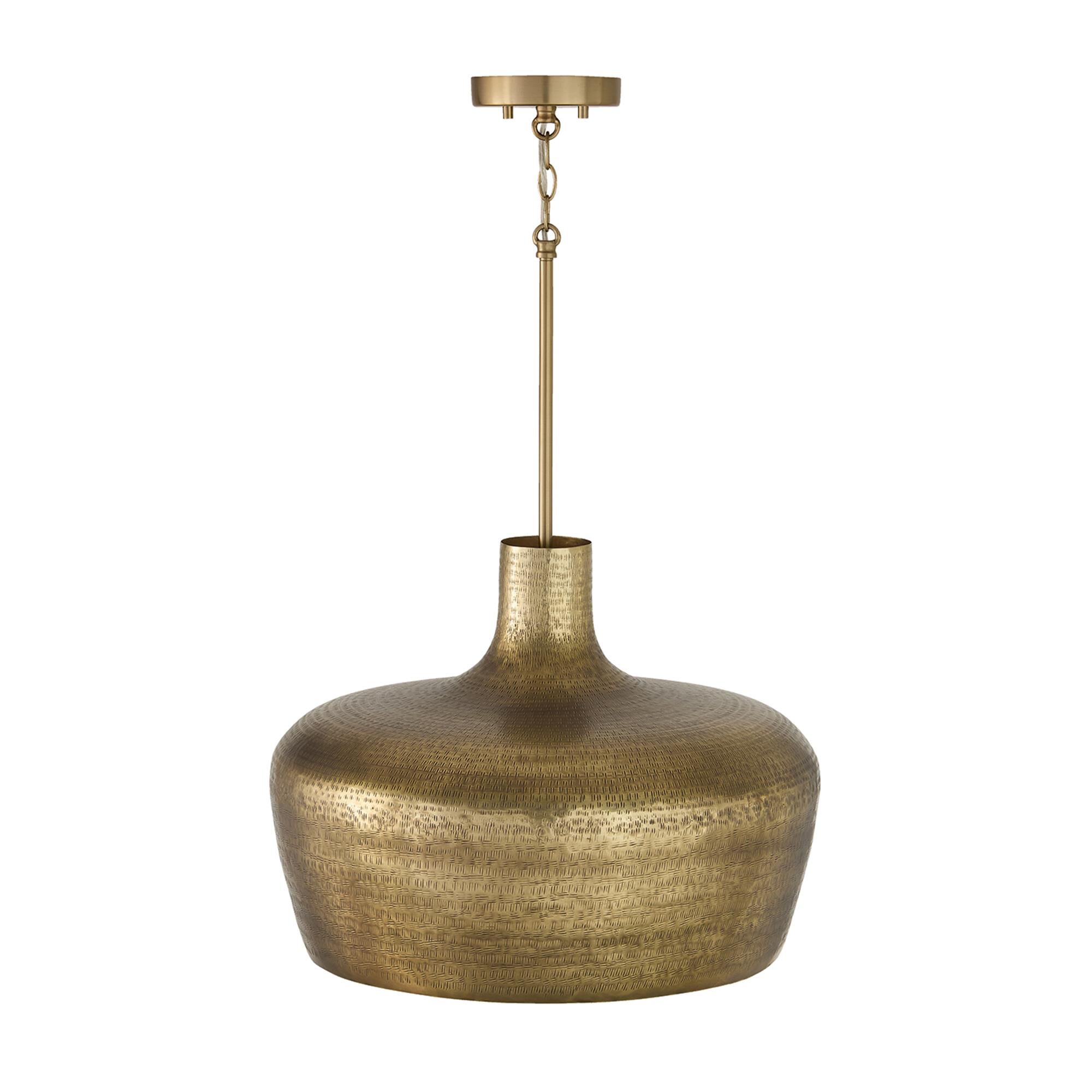 Shown in Tibetan Hammered Brass finish
