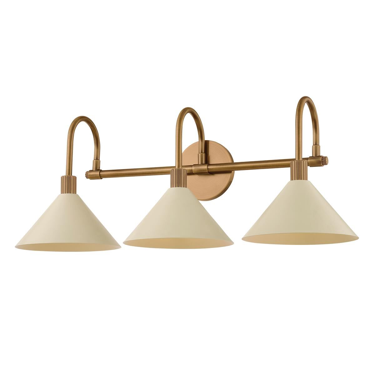 Shown in Patina Brass and Soft Sand finish and Soft Sand Steel shade