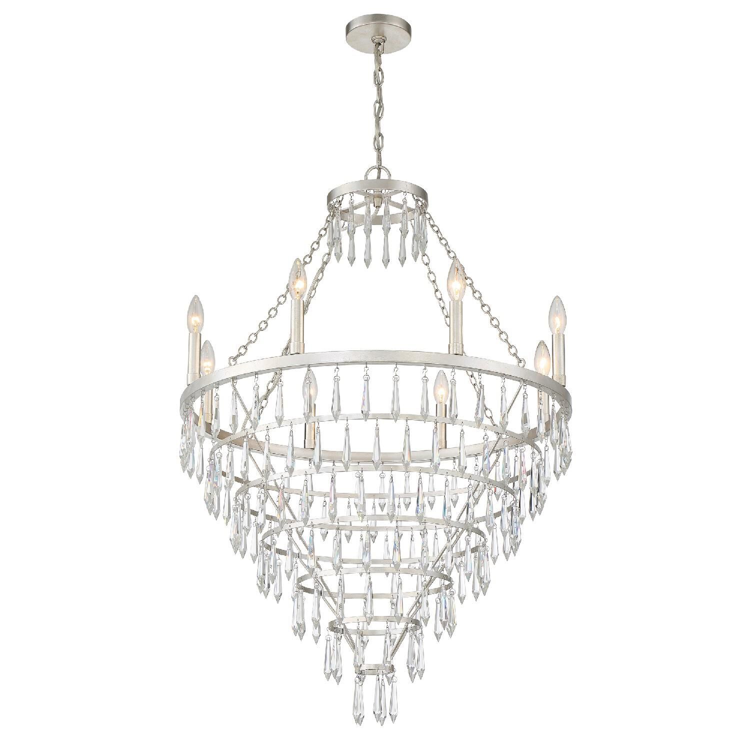 Lucille 28 Inch 8 Light Chandelier by Crystorama