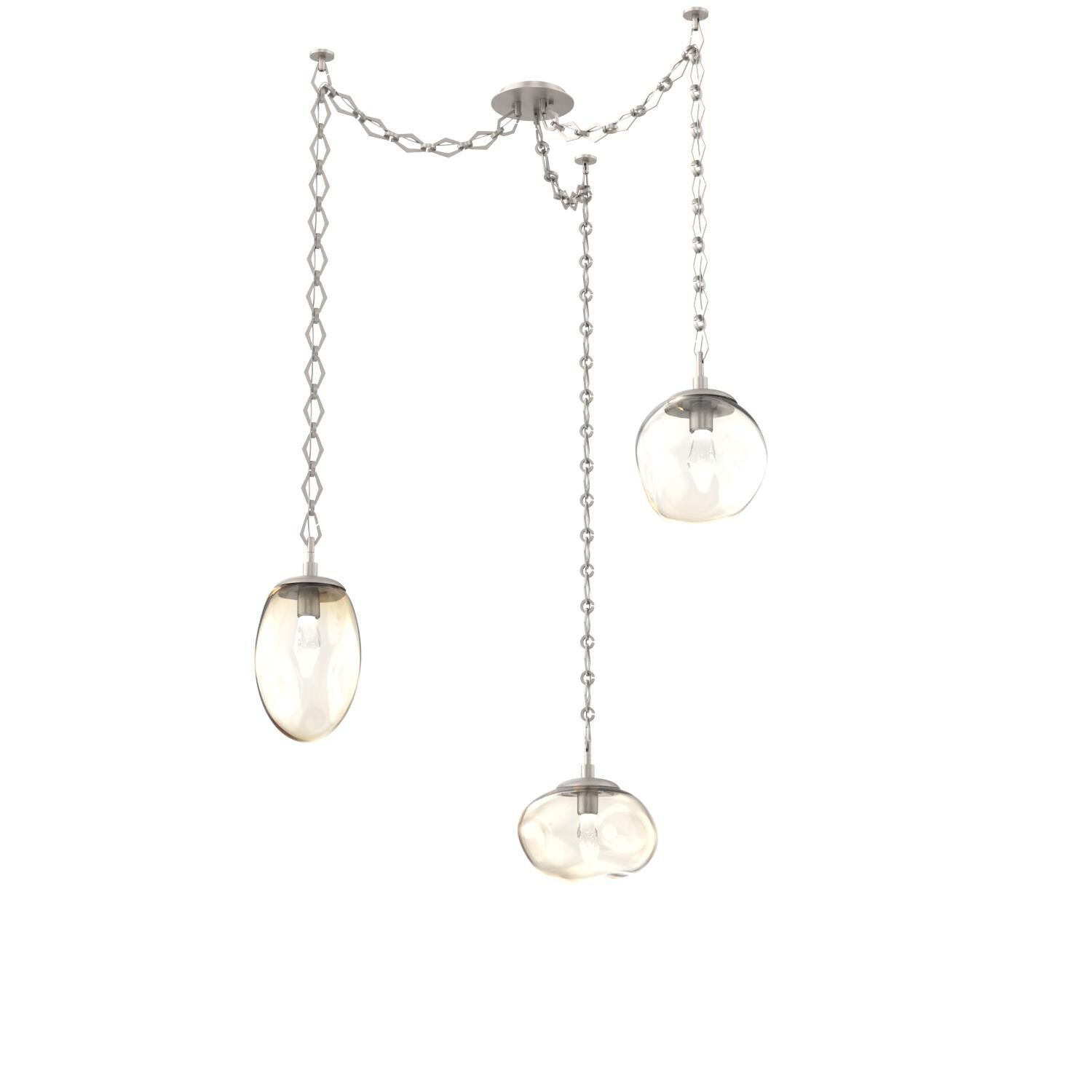 Shown in Beige Silver finish and Geo Amber glass