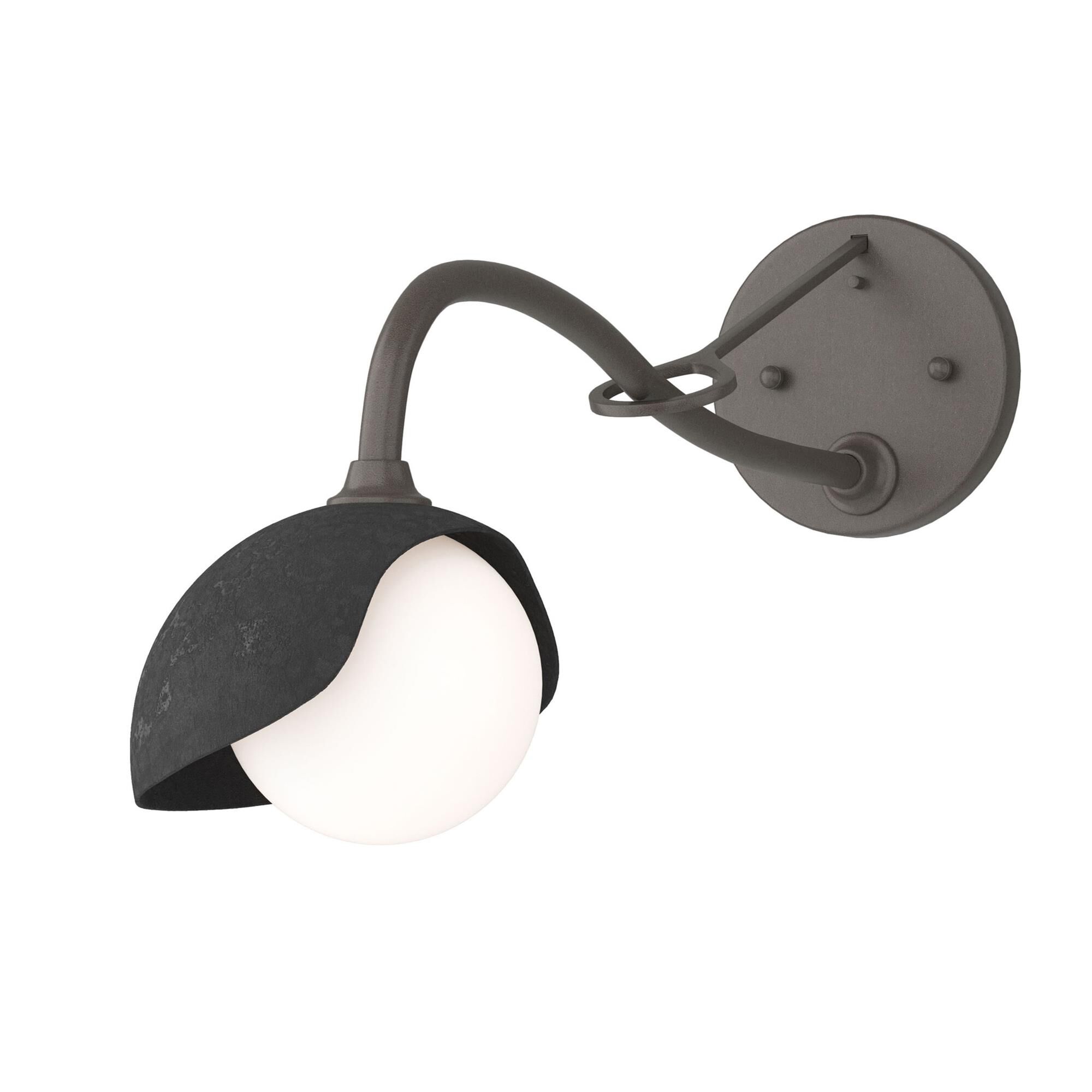 Shown in Dark Smoke finish and Opal glass and Black (10) accent
