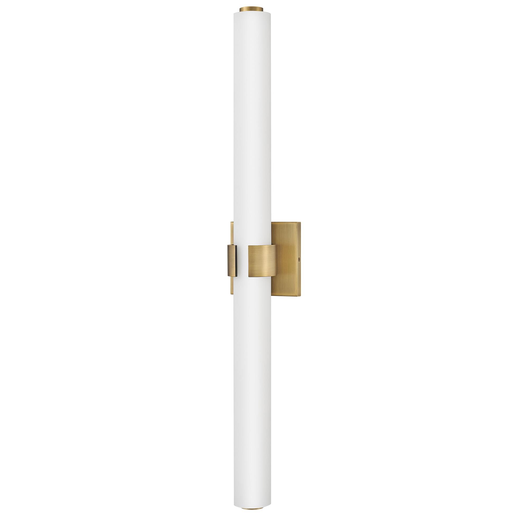 Shown in Lacquered Brass finish and Etched White glass