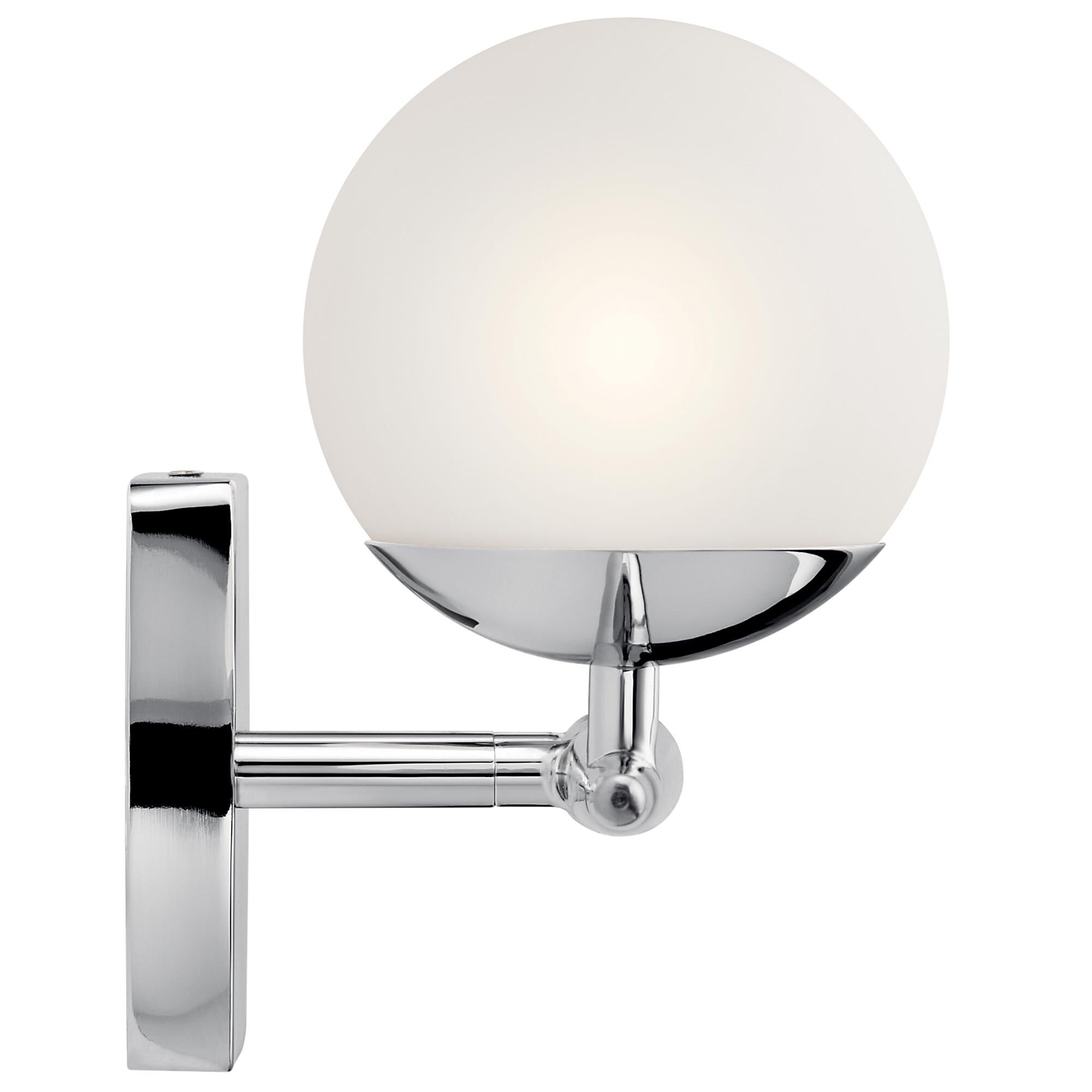 Shown in Chrome finish and Satin Etched Cased Opal glass