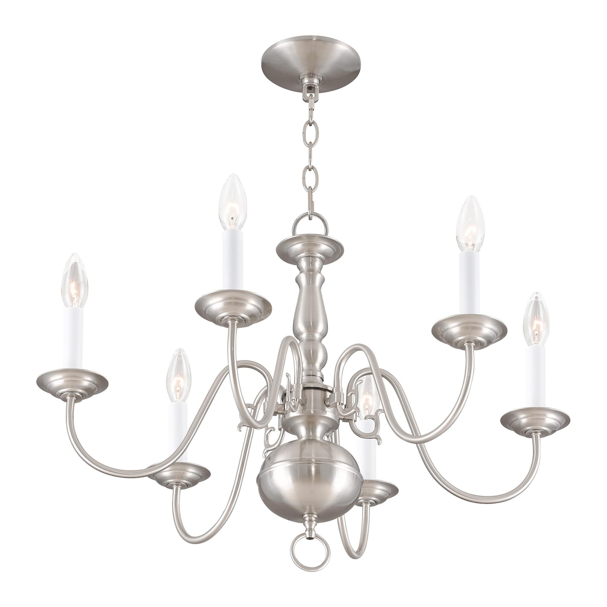 Williamsburgh 24 Inch 6 Light Chandelier by Livex Lighting