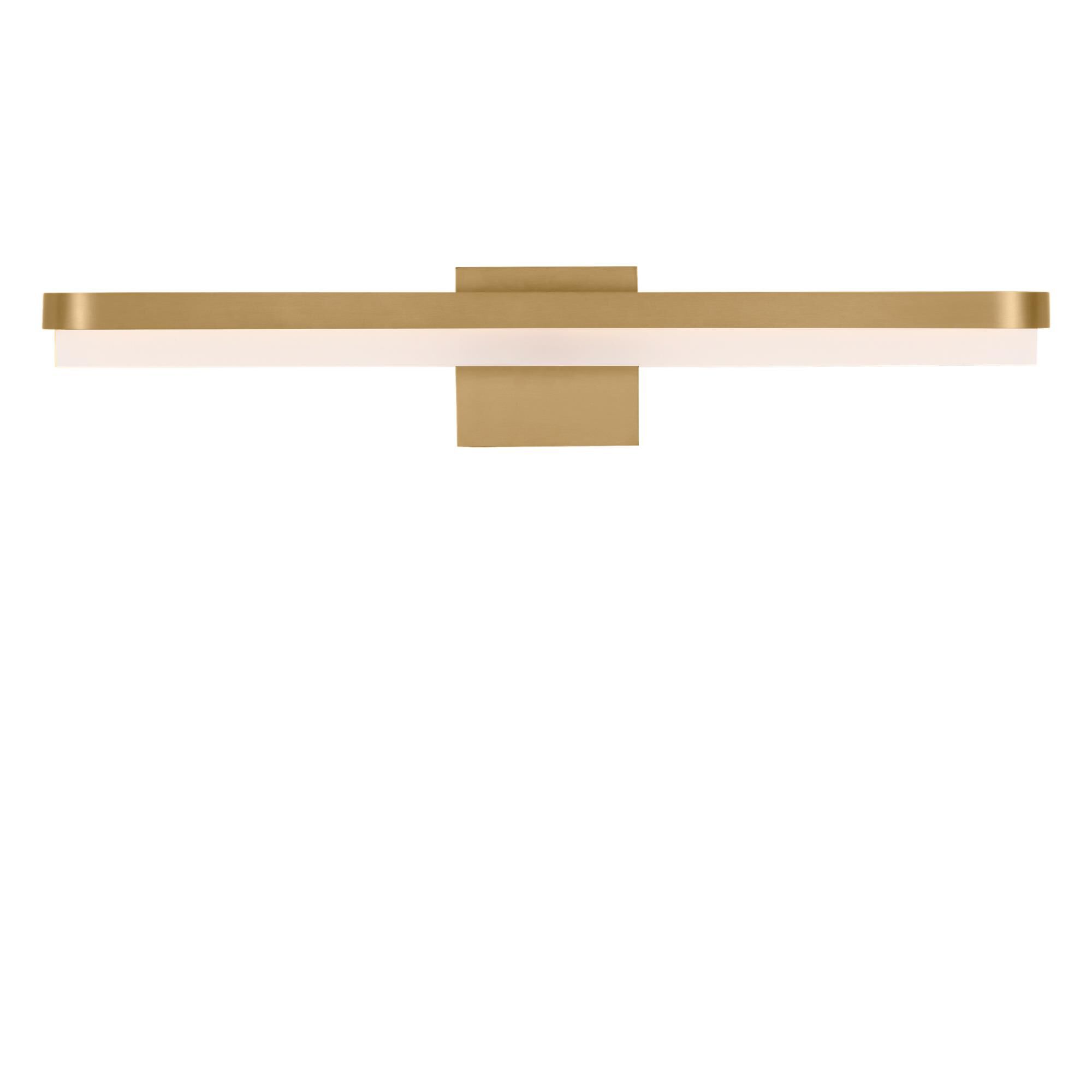 Shown in Burnished Brass finish and Matte Frosted Acrylic Panels shade