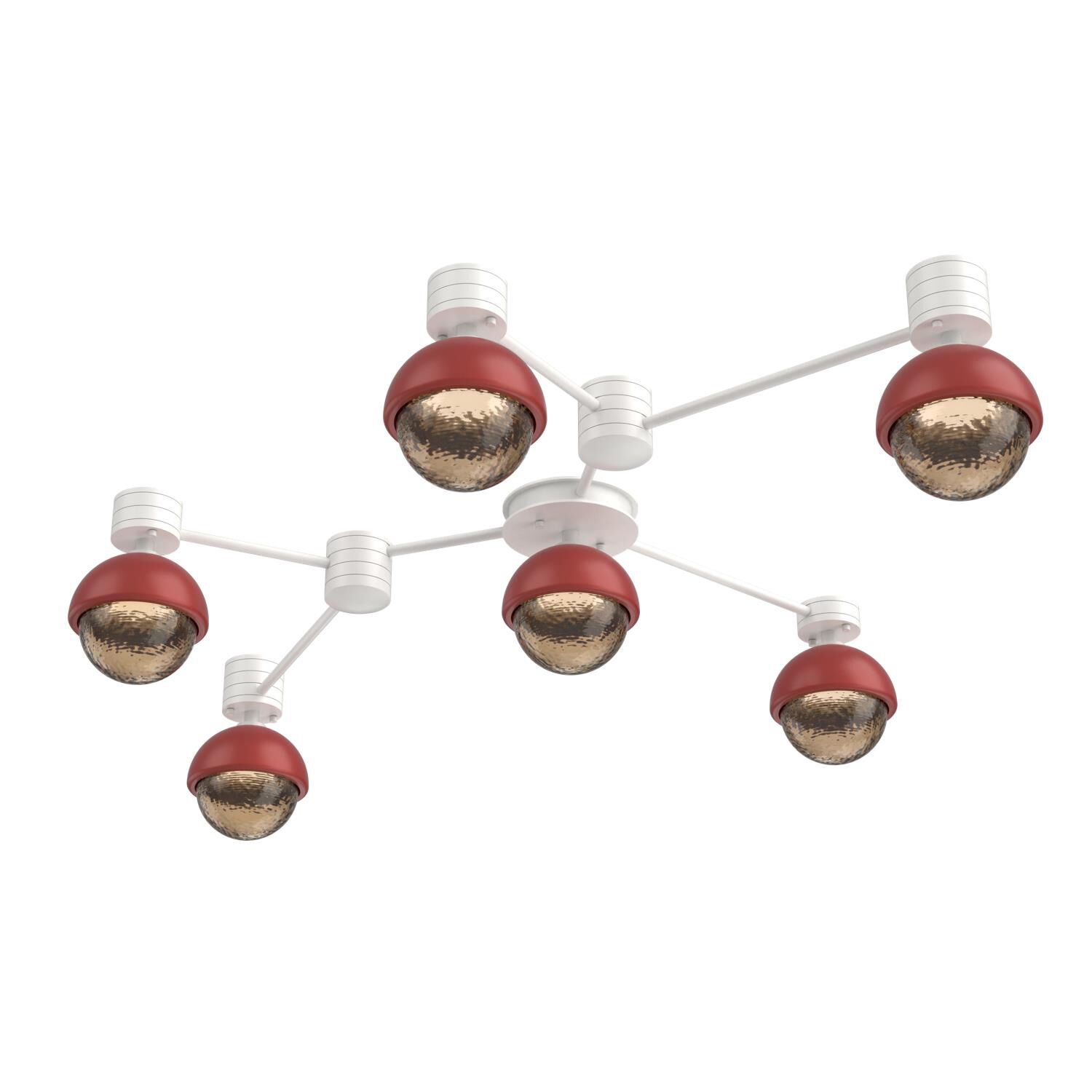 Shown in Salt White finish and Bronze glass and Cinnamon Red accent