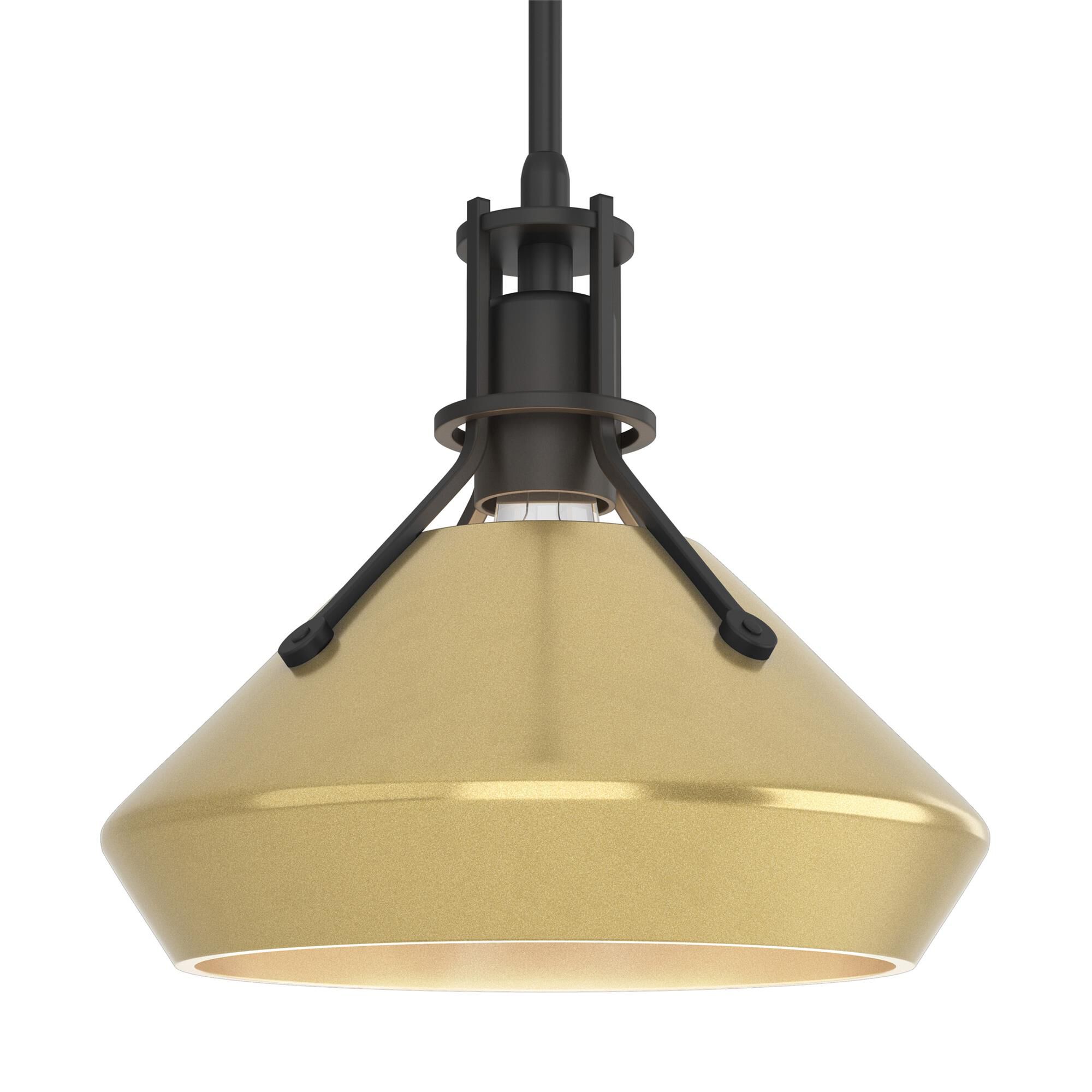 Shown in Black finish and Modern Brass  accent