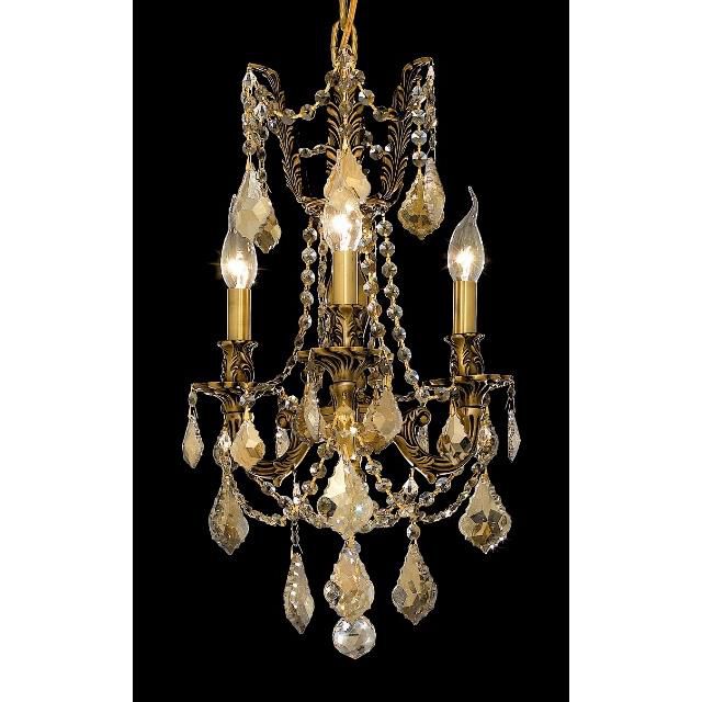 Rosalia 13 Inch 3 Light Mini Chandelier by Elegant Lighting