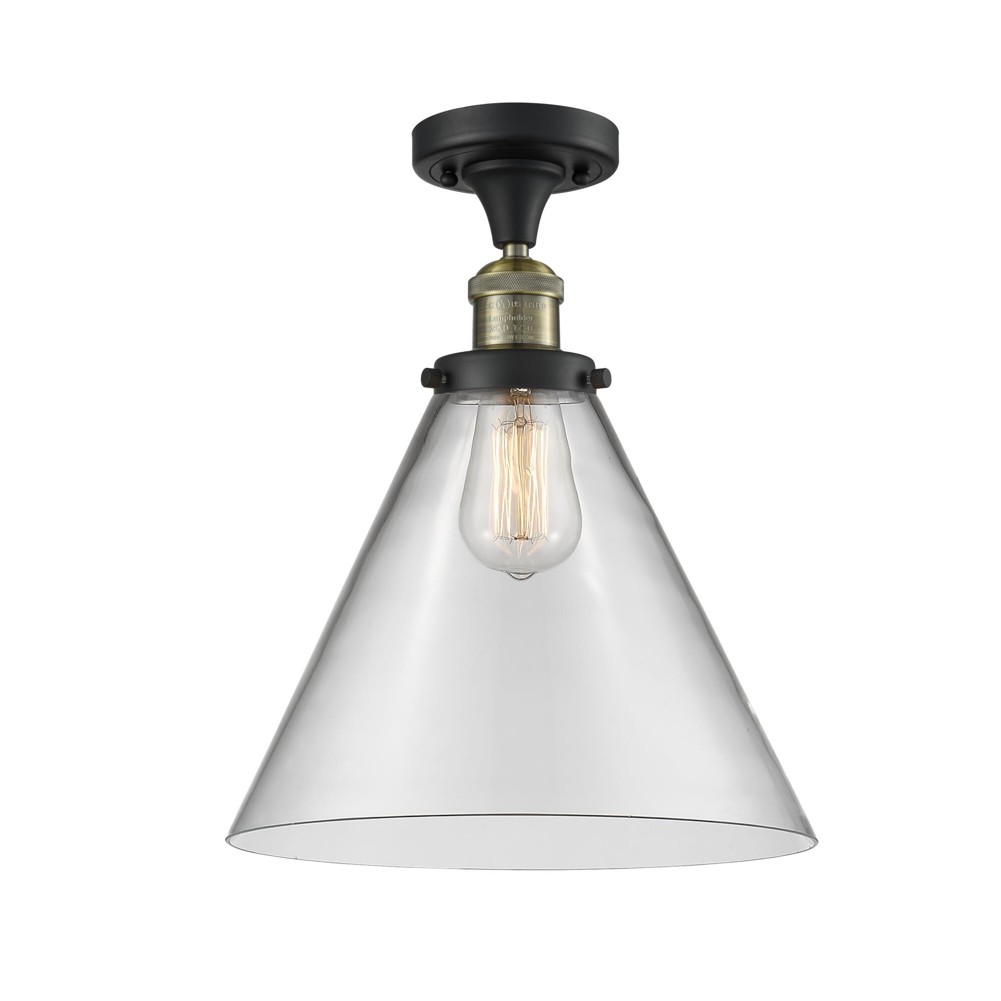 Bruno Marashlian Cone 12 Inch 1 Light Semi Flush Mount by Innovations Lighting