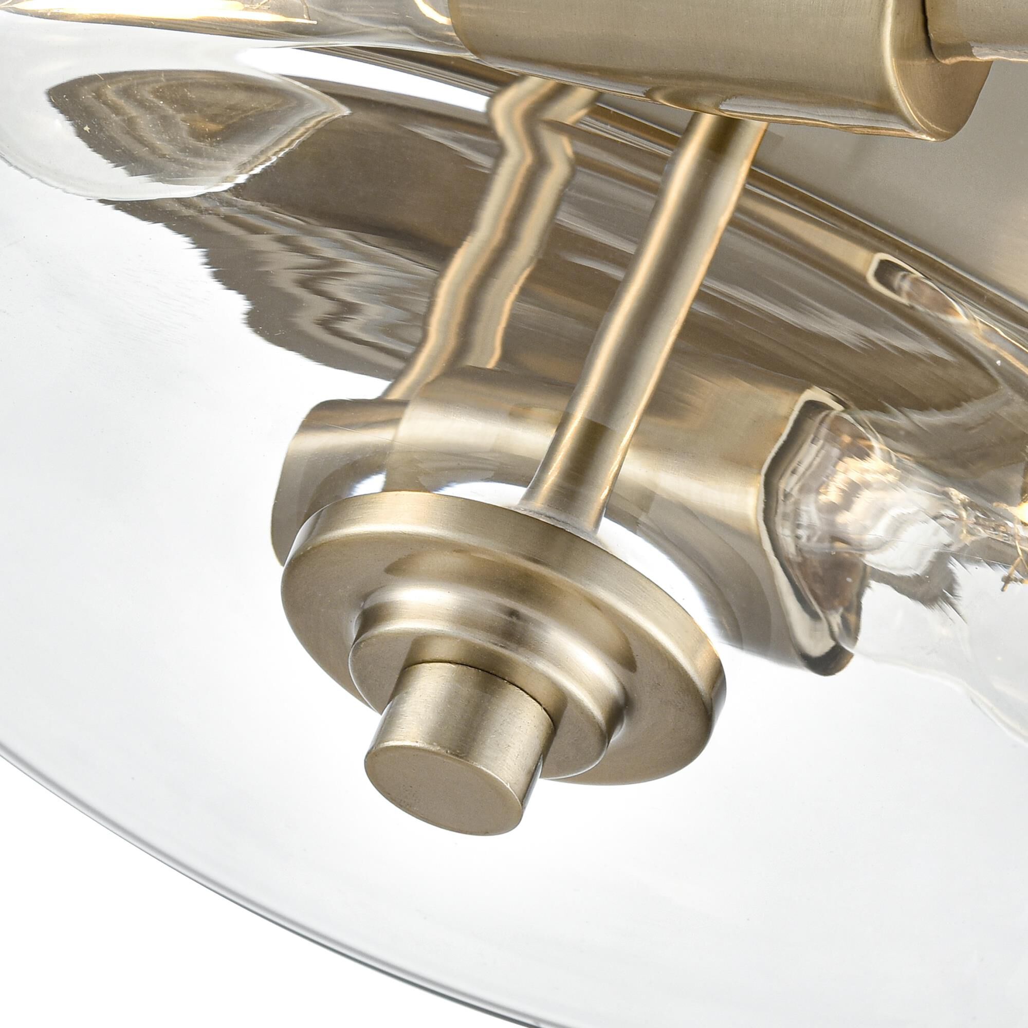 Shown in Modern Gold finish and Clear glass