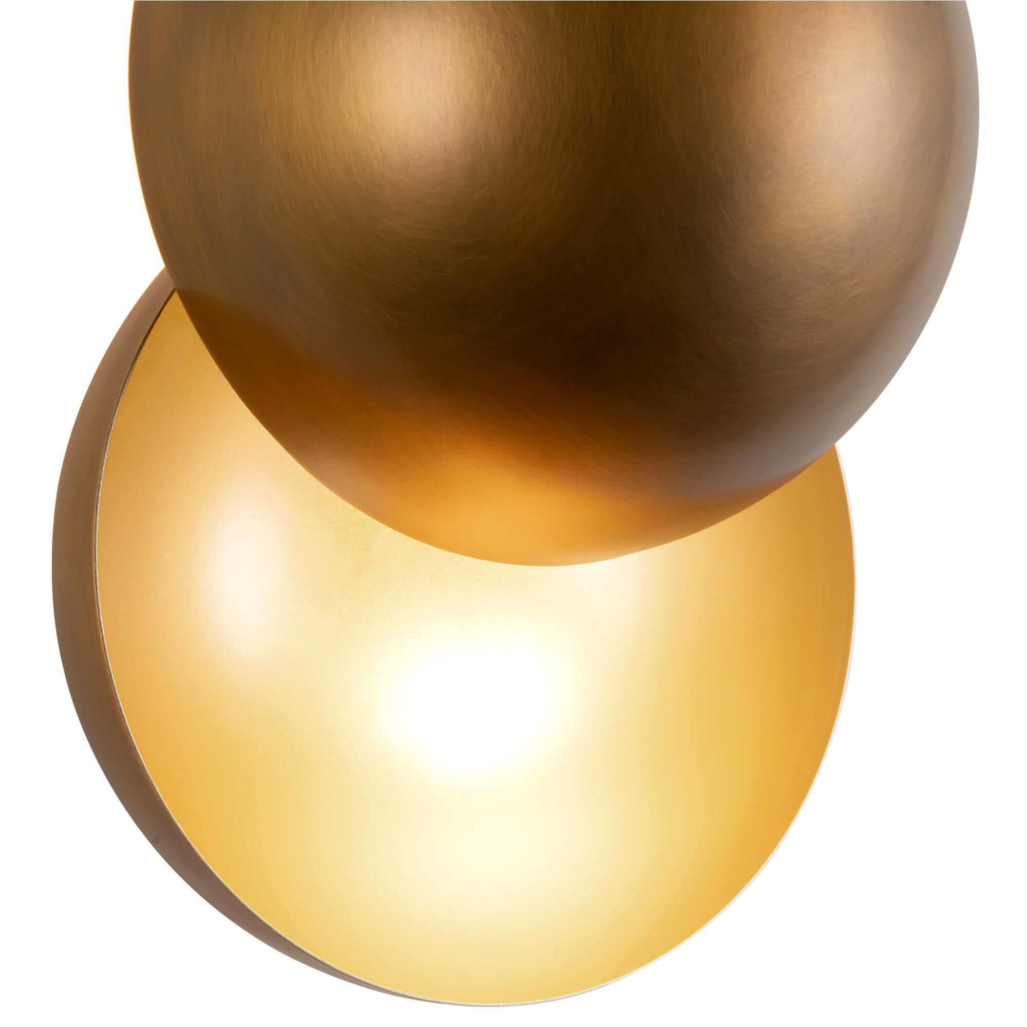 Shown in Vintage Brass finish and Steel shade