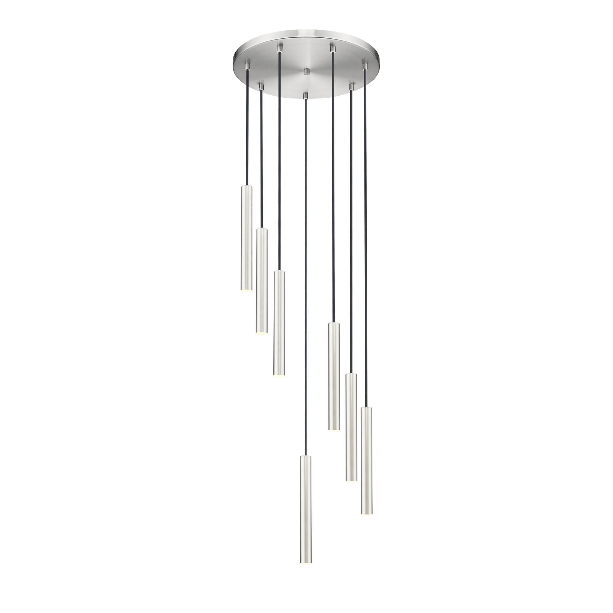 Shown in Brushed Nickel finish and Brushed Nickel glass and Brushed Nickel shade