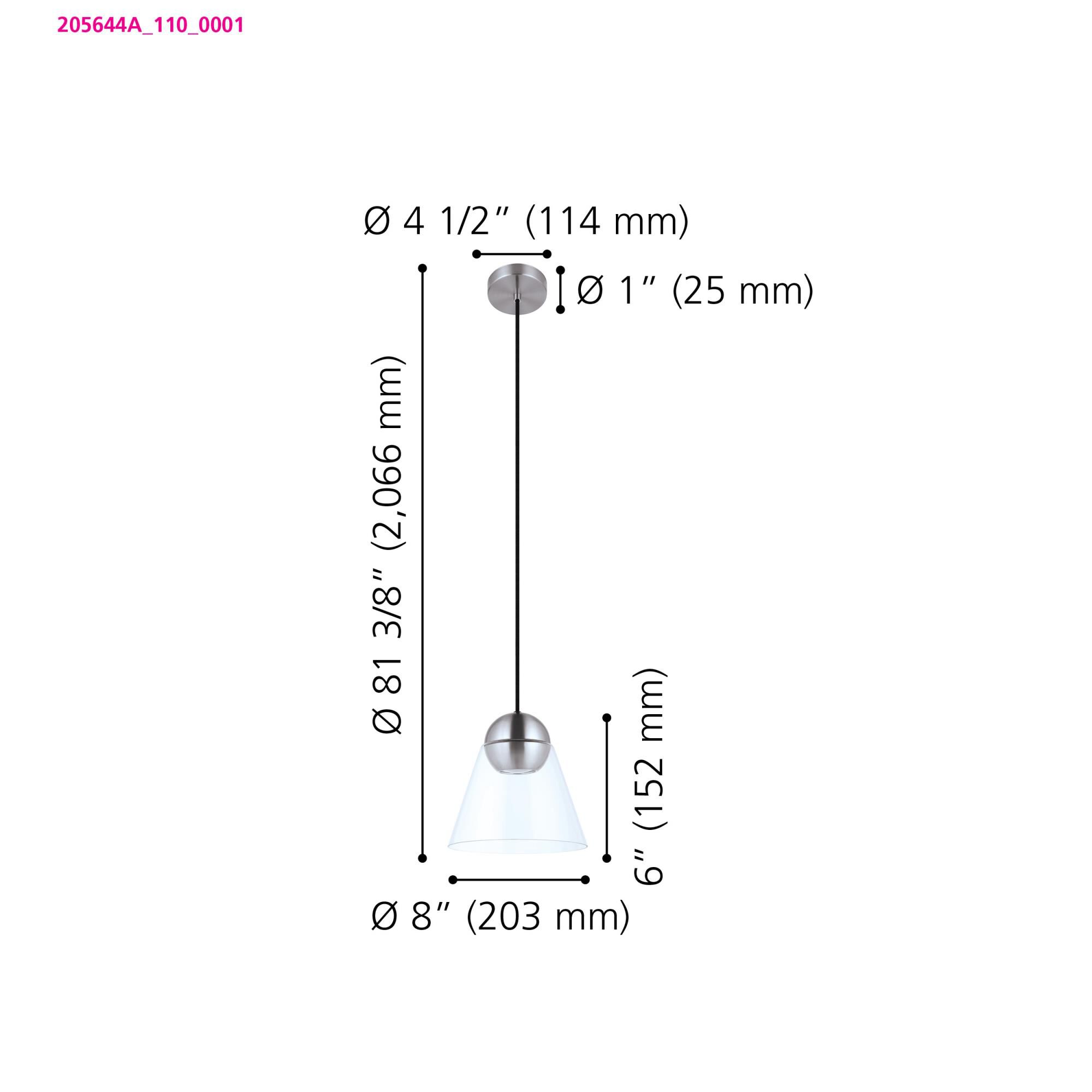 Eglo Lighting Cerasella 8 Inch LED Mini Pendant