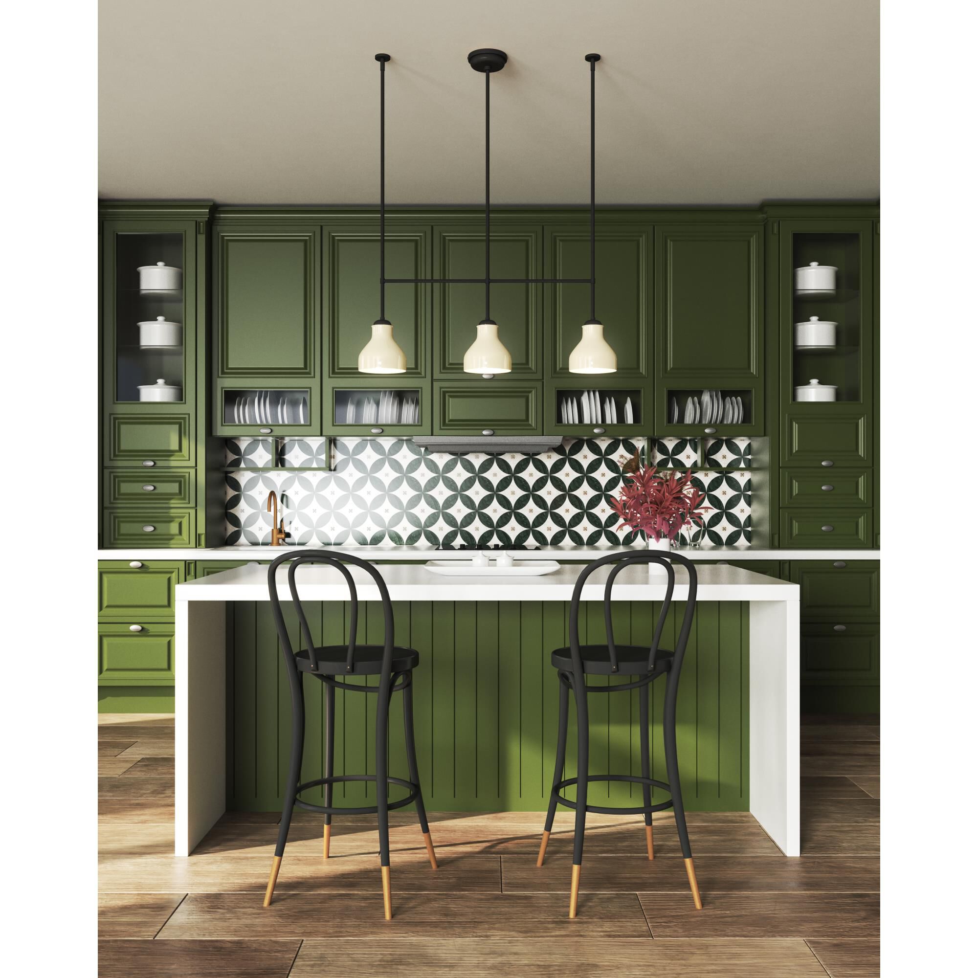 Westlake 33 Inch 3 Light Linear Suspension Light by Alora Mood