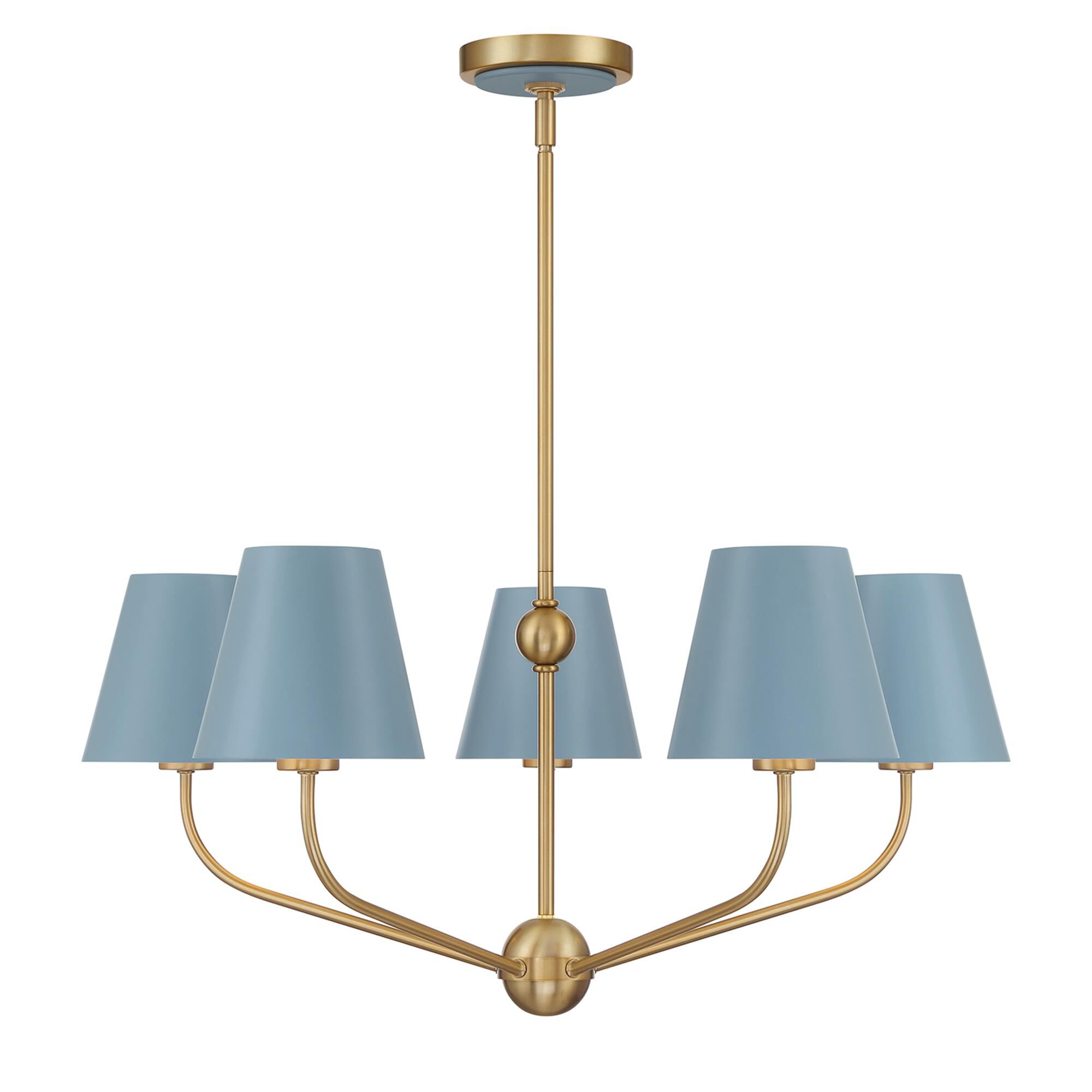 Shown in Vibrant Gold and Blue finish and Steel shade