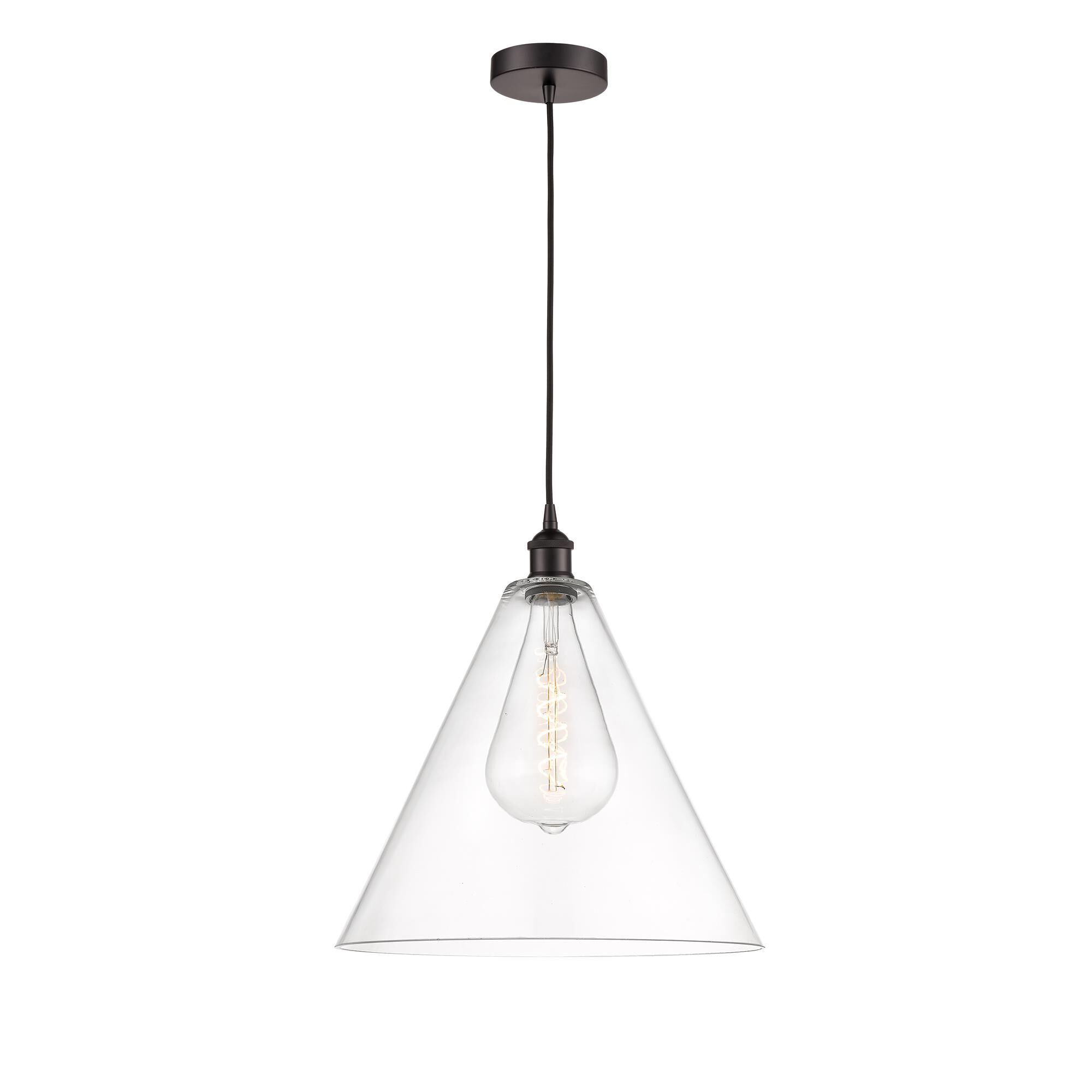 Shown in Oil Rubbed Bronze finish and Cased Matte White glass