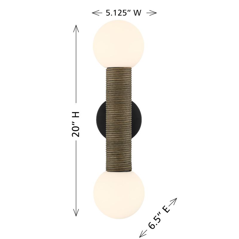 Jarrell Medium 2 Light Wall Sconce by Savoy House