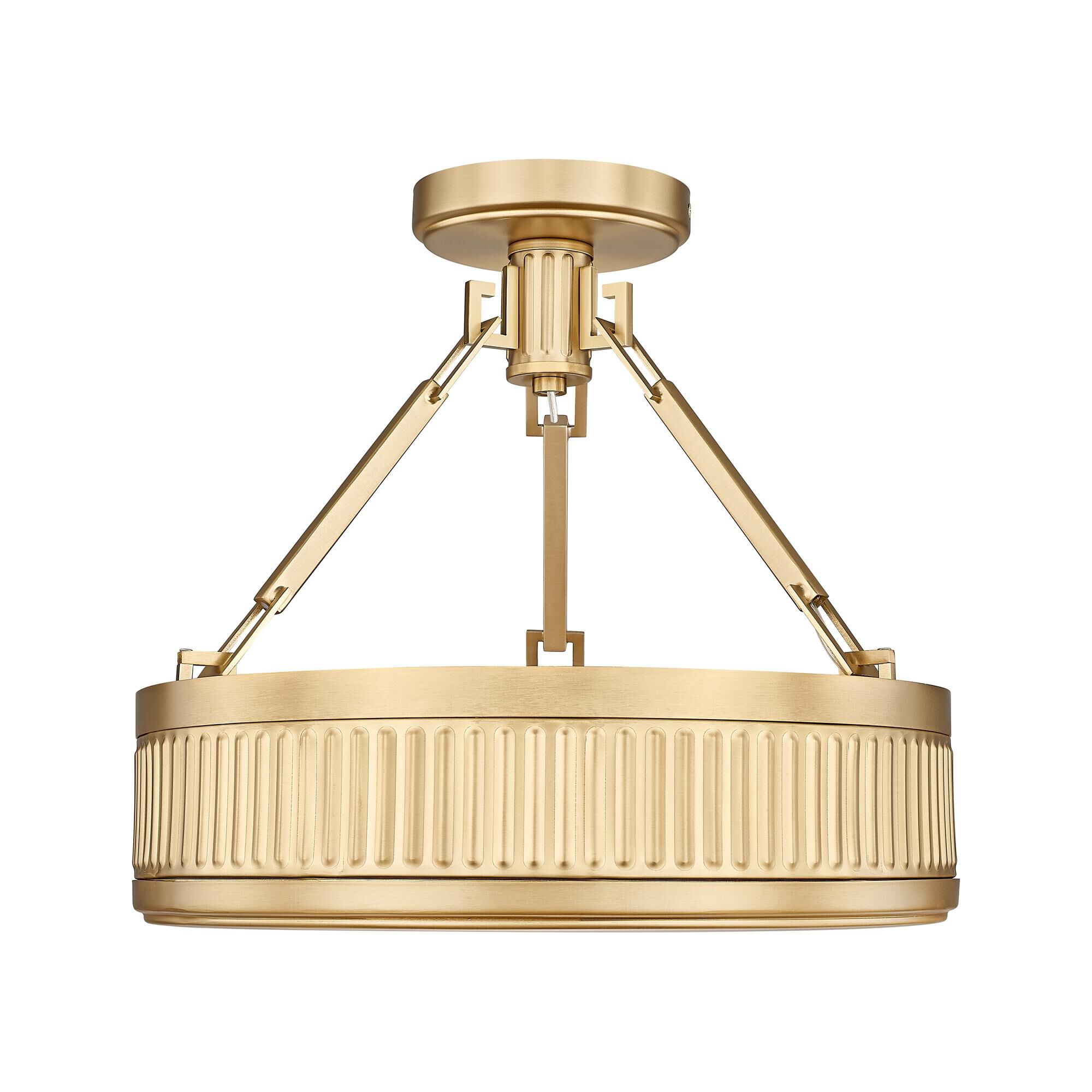 Shown in Modern Gold finish and White glass