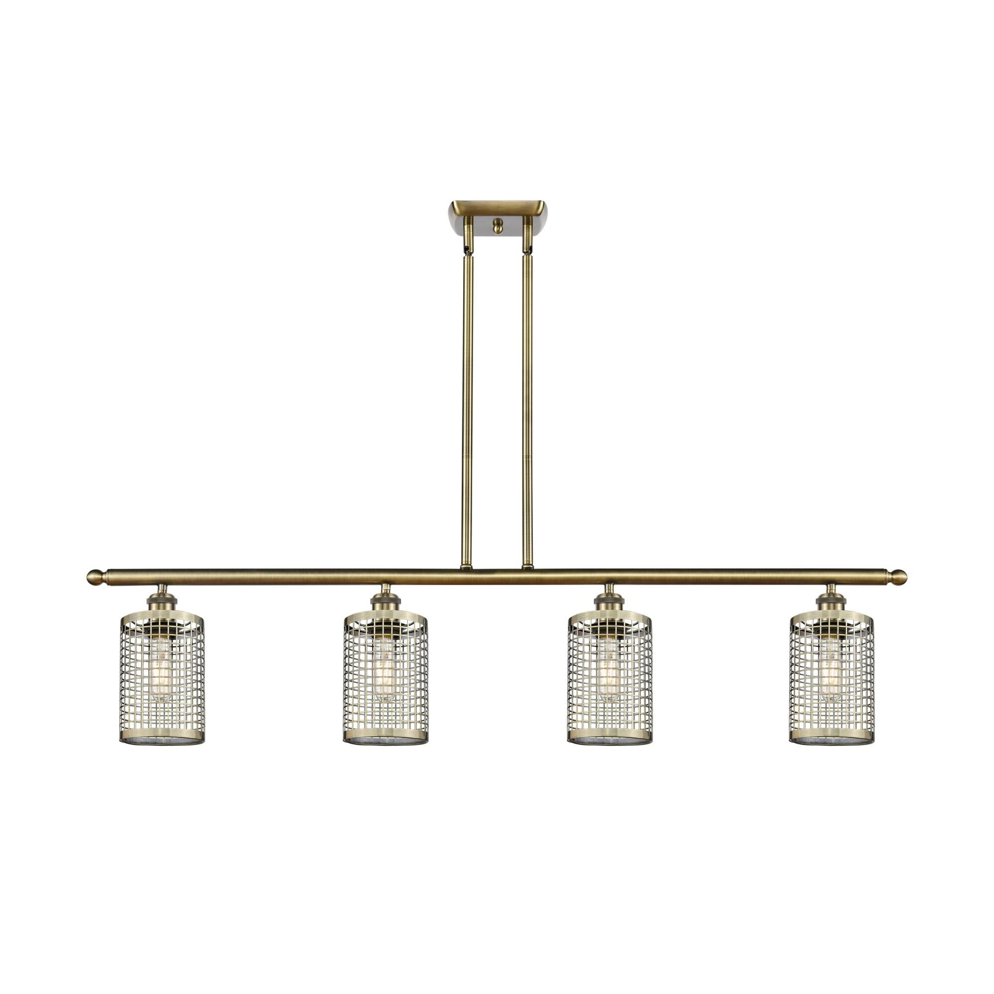 Shown in Antique Brass finish and Antique Brass shade