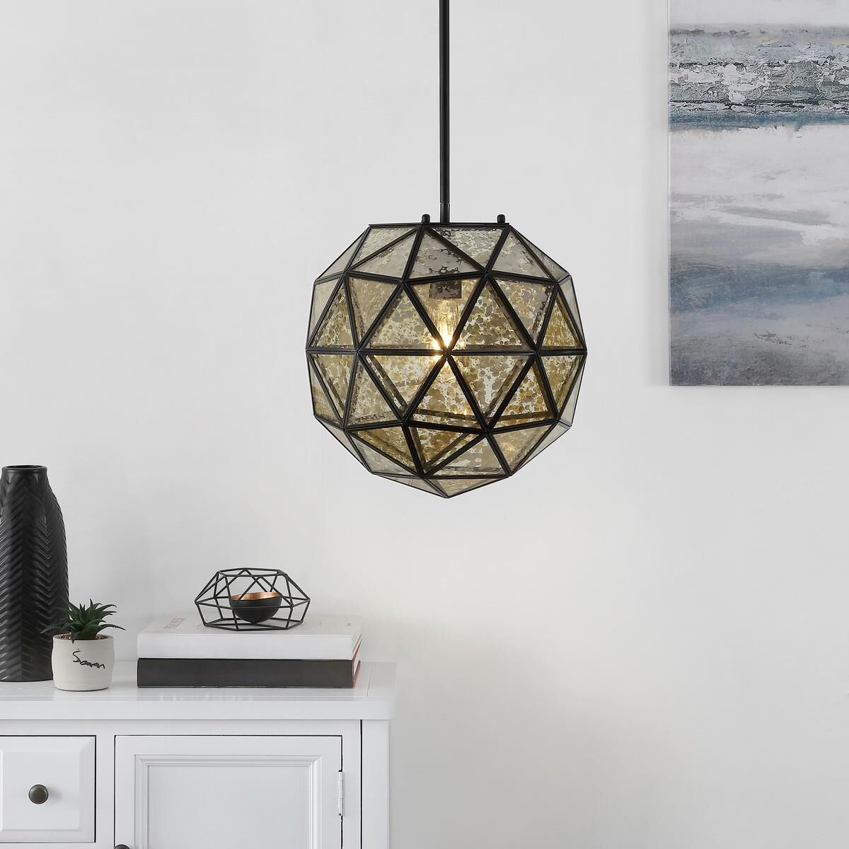 Safavieh Henlin 13 Inch LED Cage Pendant