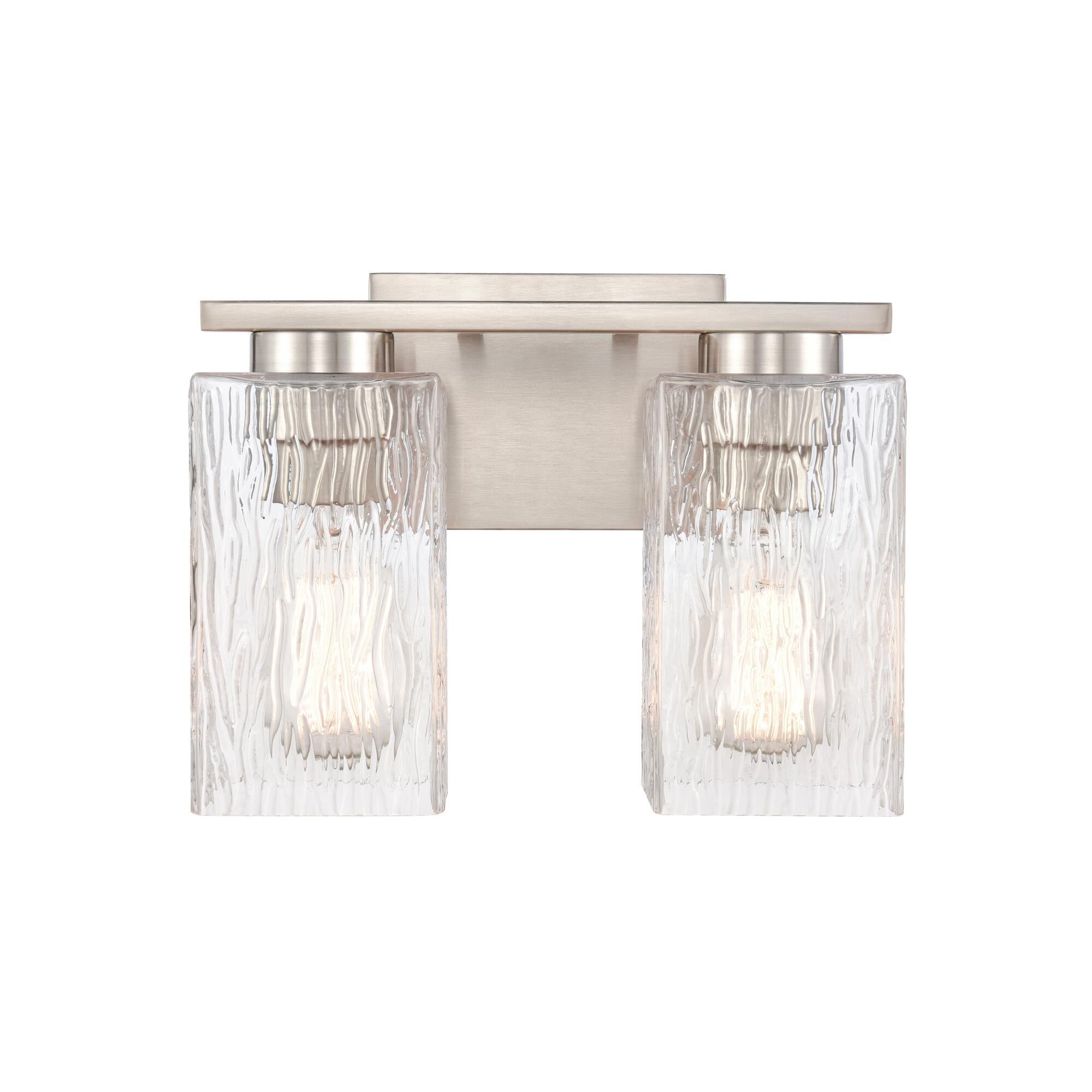 Shown in Satin Nickel finish and Clear glass