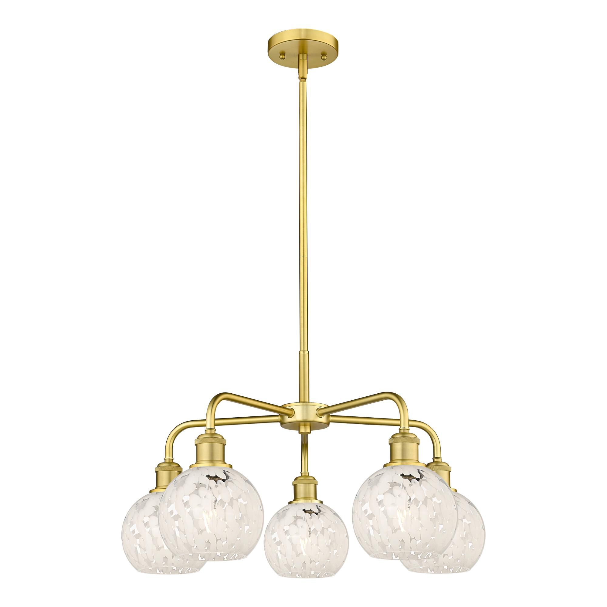 Bruno Marashlian White Mouchette 24 Inch Chandelier by Innovations Lighting